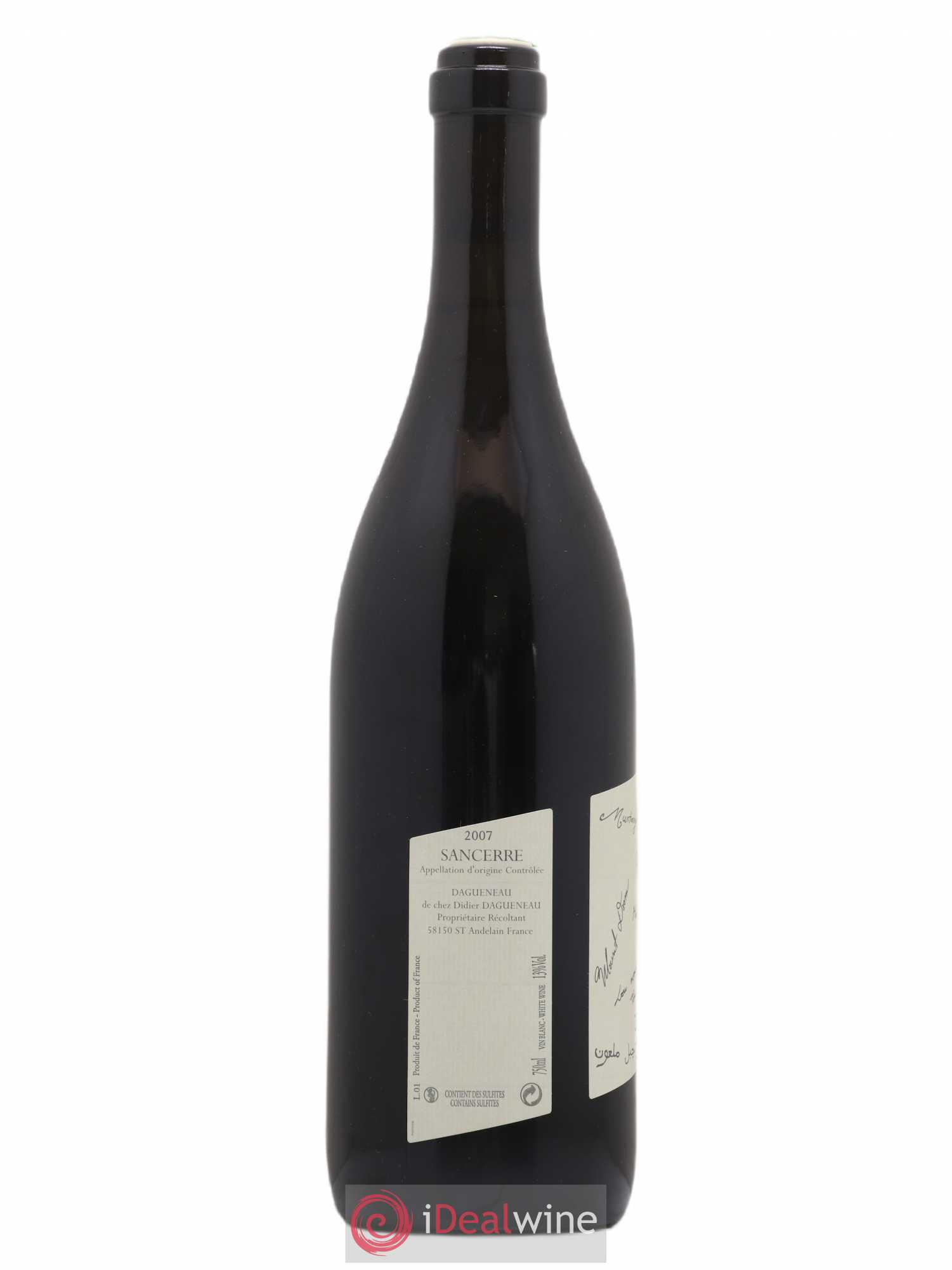 Sancerre Le Mont Damné Chavignol Dagueneau (Domaine Didier - Louis-Benjamin) 2007 - Lot de 1 bouteille - 1