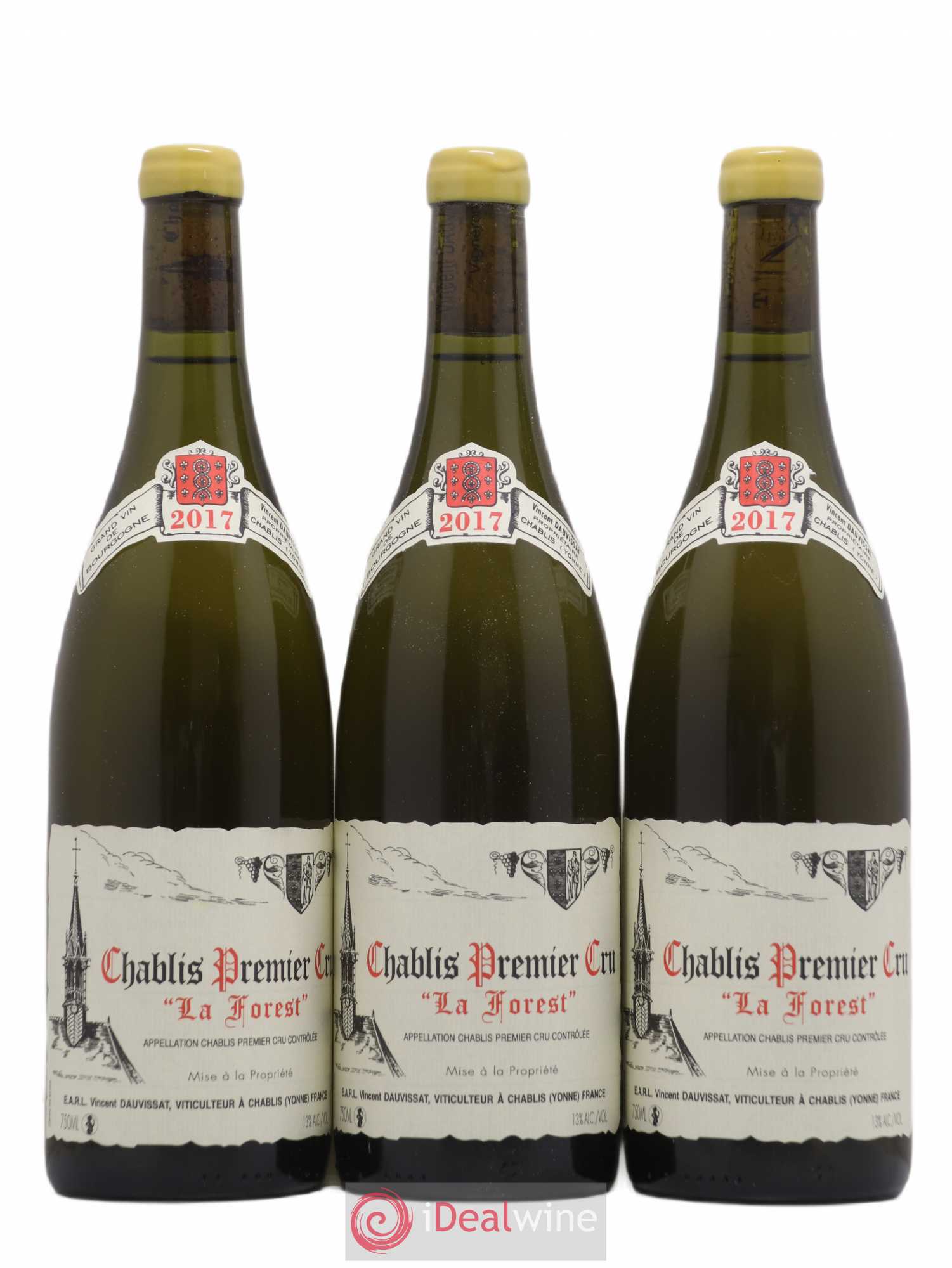 Chablis 1er Cru La Forest Vincent Dauvissat (Domaine) 2017 - Lot de 3 bouteilles - 0