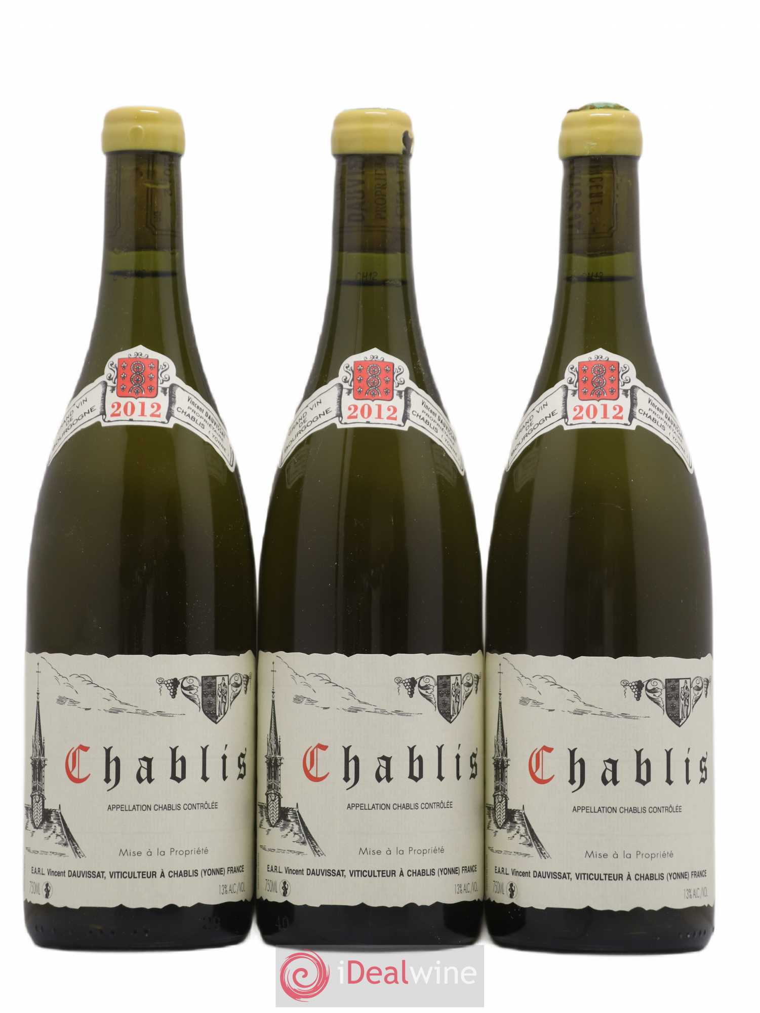 Chablis Vincent Dauvissat (Domaine) 2012 - Lot de 3 bouteilles - 0