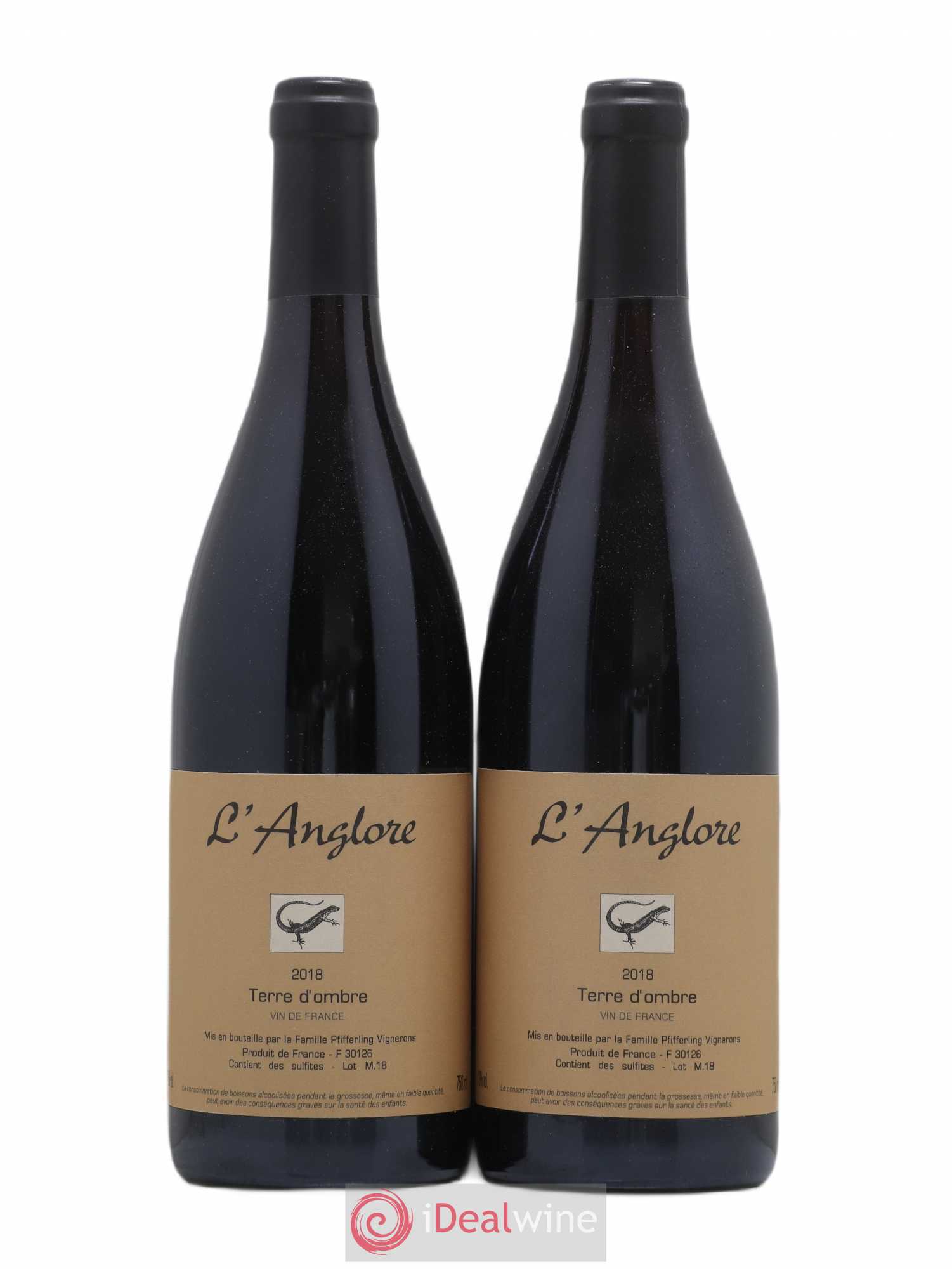 Vin de France Terre d'Ombre L'Anglore 2018 - Lot de 2 bouteilles - 0