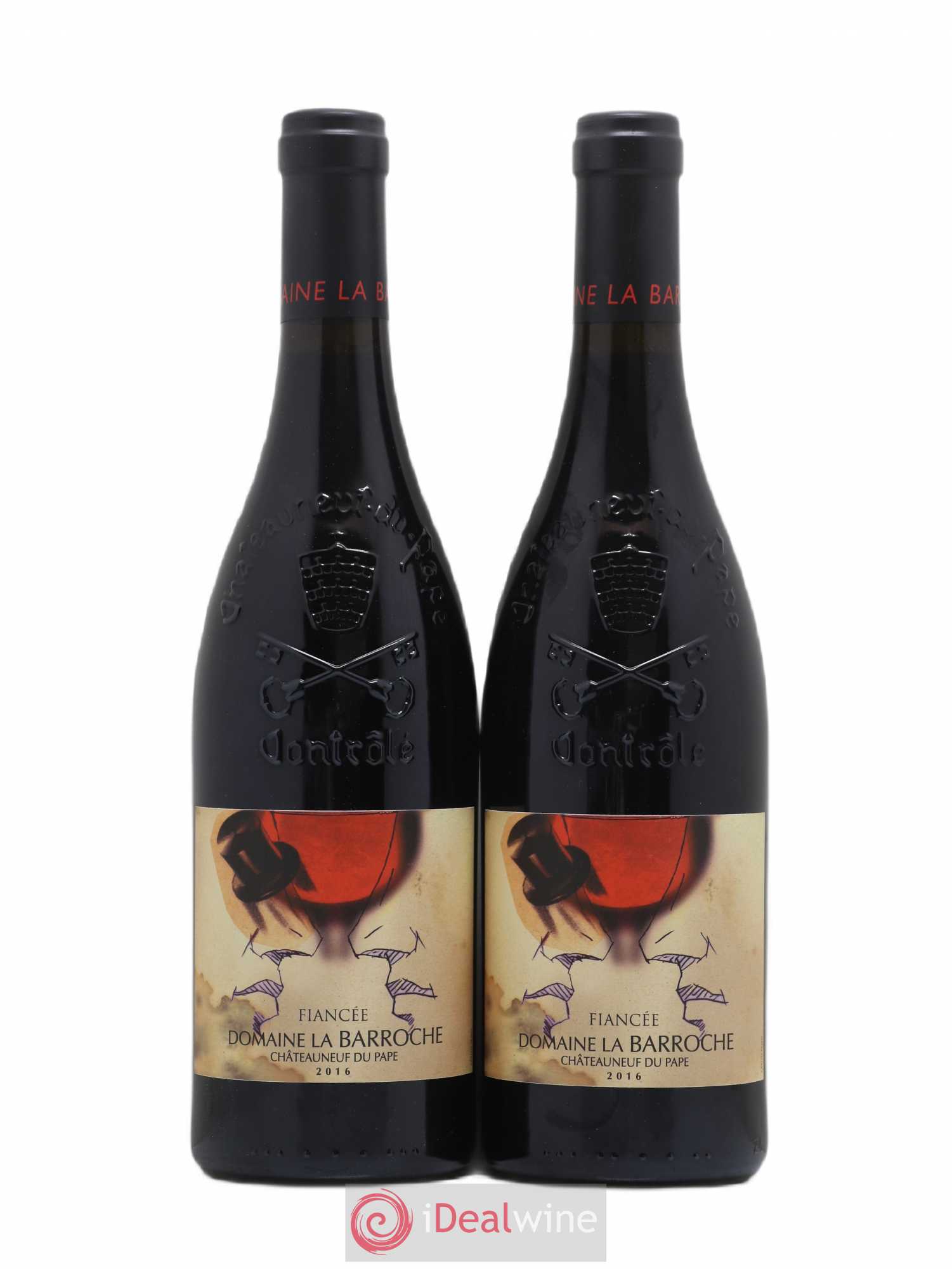 Châteauneuf-du-Pape La Barroche (Domaine de) Cuvée Fiancée Julien Barrot 2016 - Lot of 2 bottles - 0