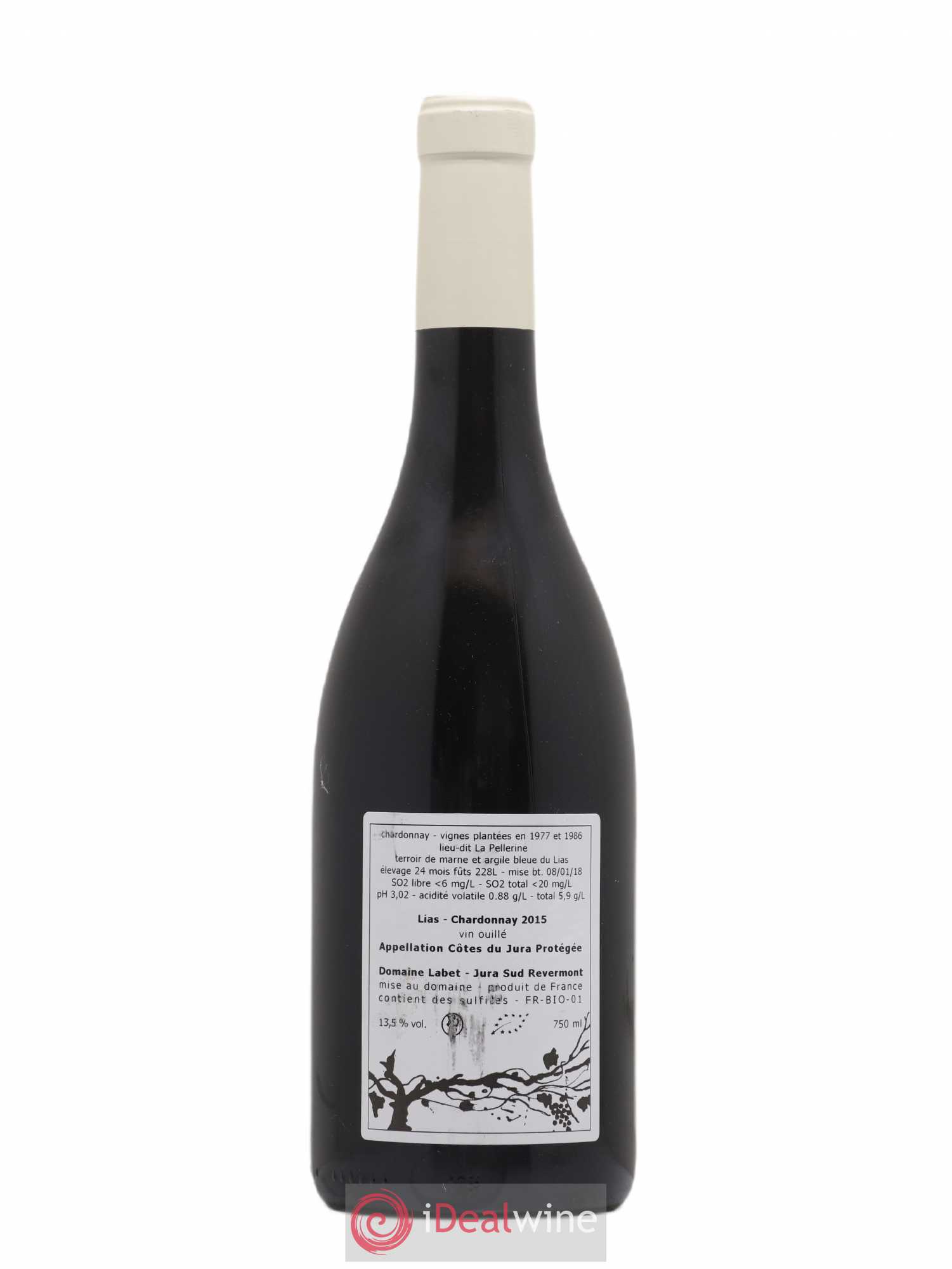 Côtes du Jura Chardonnay Lias Romain - Julien - Charline Labet 2015 - Lot de 1 bouteille - 1