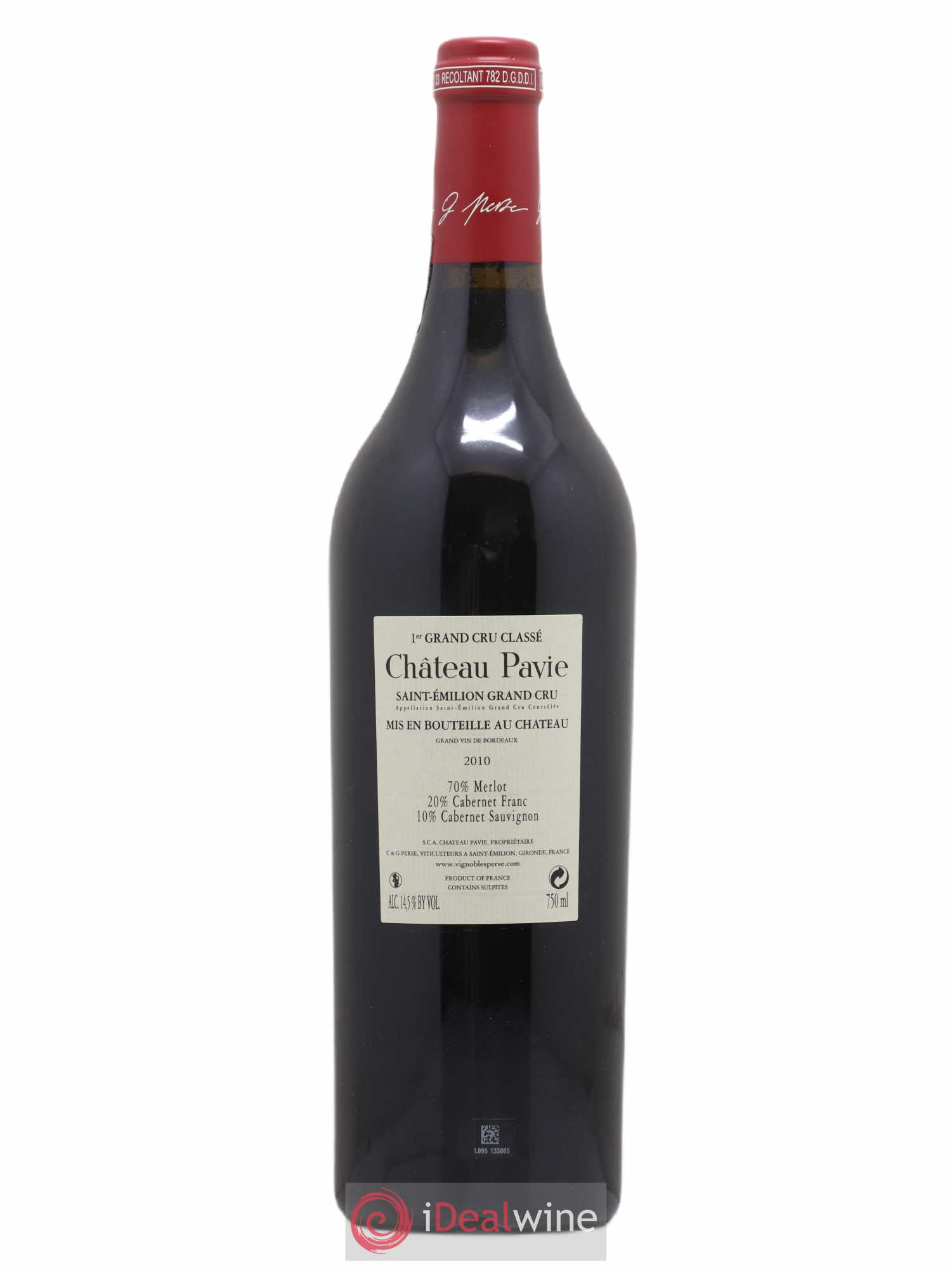 Château Pavie 1er Grand Cru Classé A 2010 - Lot de 1 bouteille - 1