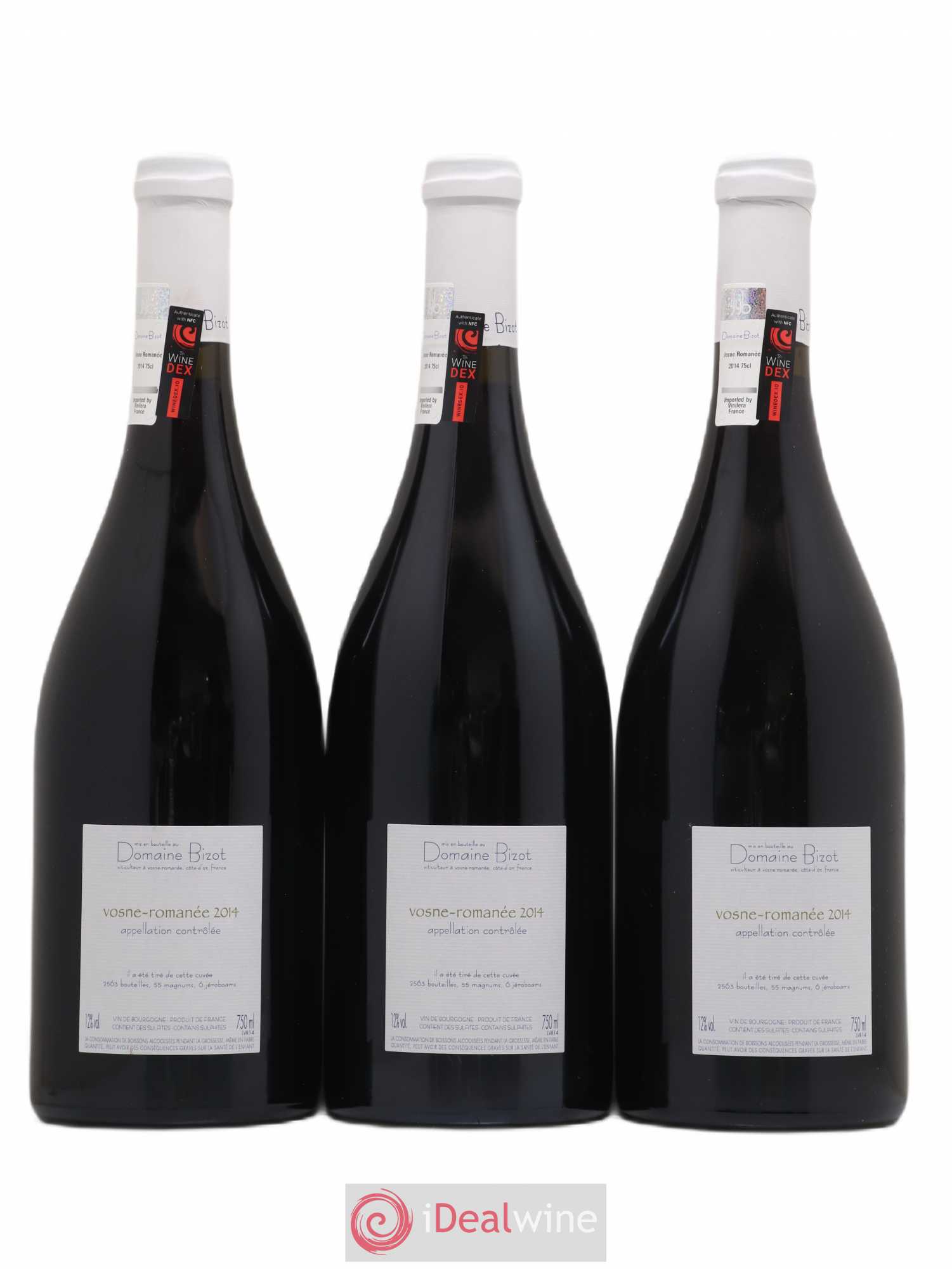Vosne-Romanée Bizot (Domaine) 2014 - Lot de 3 bouteilles - 1