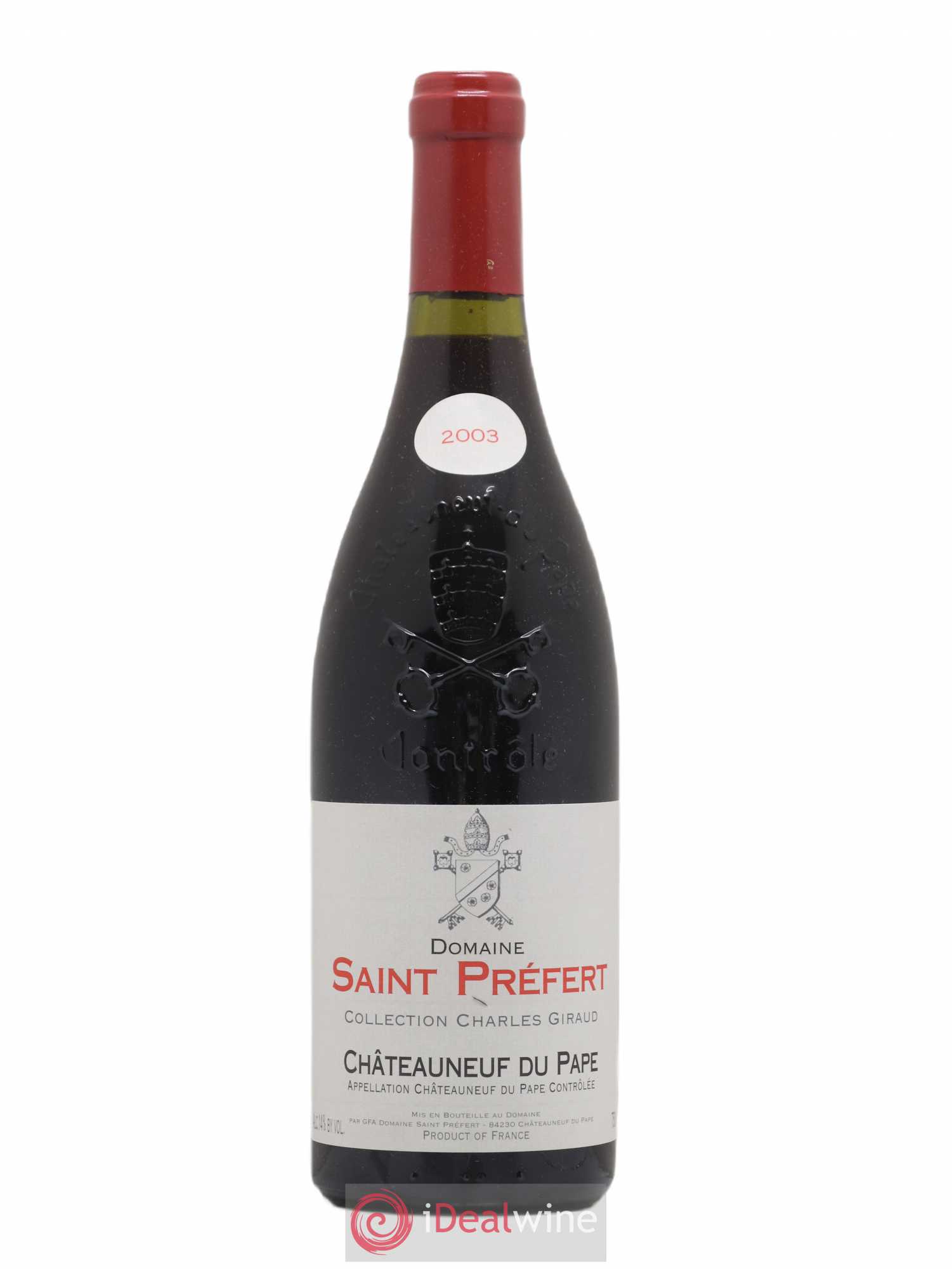 Châteauneuf-du-Pape Collection Charles Giraud Domaine Saint-Préfert 2003 - Lot de 1 bouteille - 0