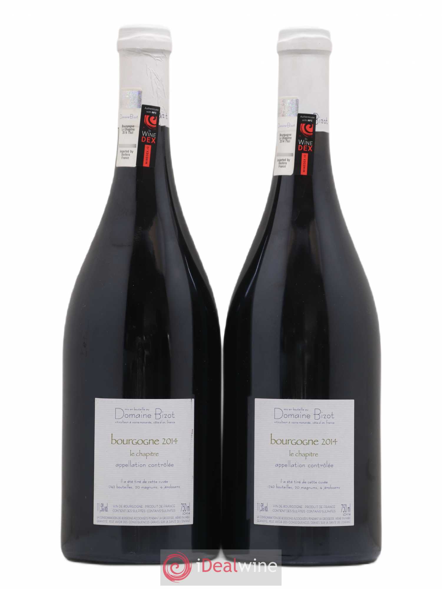 Bourgogne Le Chapitre Bizot (Domaine) 2014 - Lot de 2 bouteilles - 1