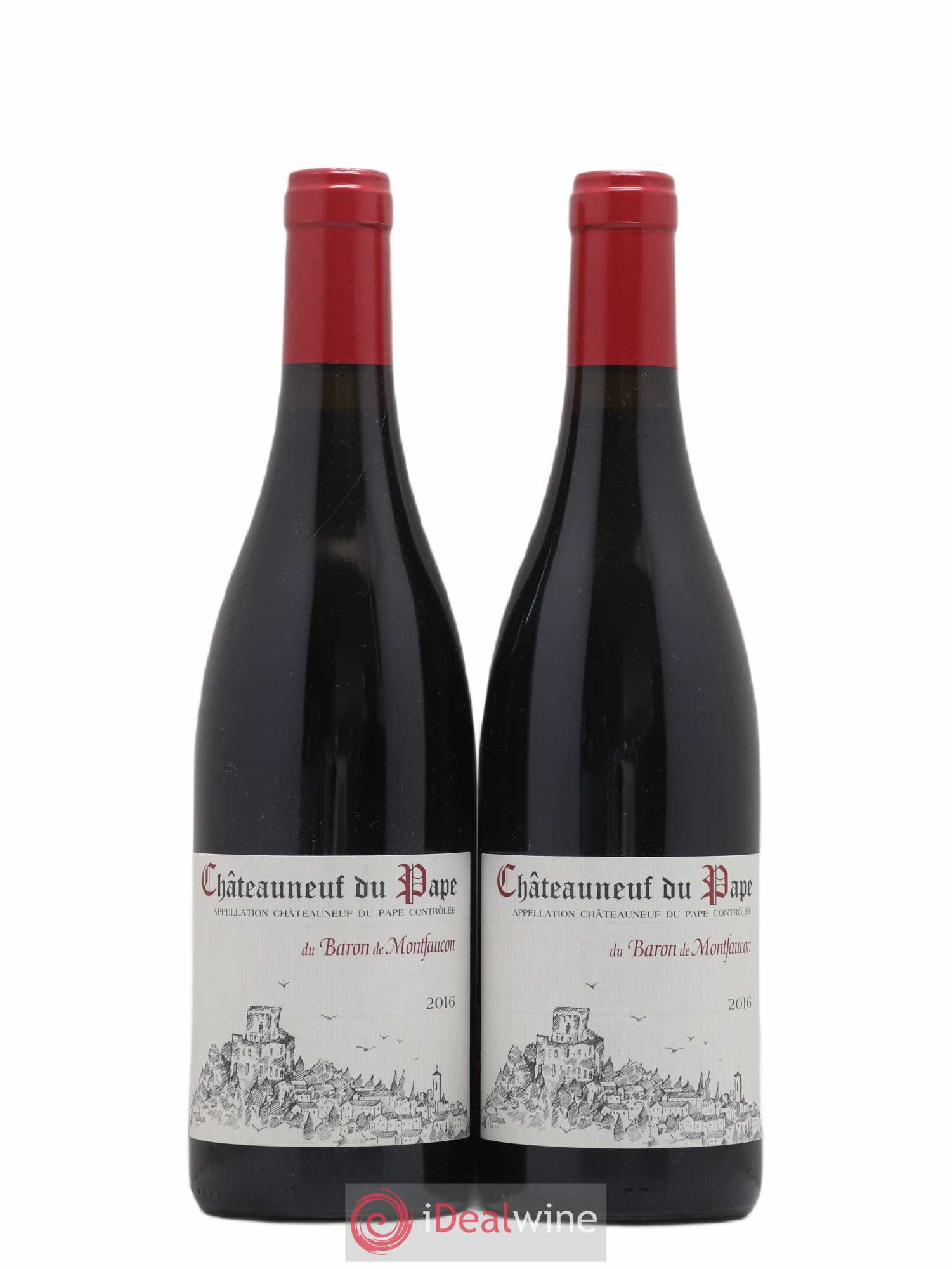 Châteauneuf-du-Pape Baron de Montfaucon 2016 - Posten von 2 Flaschen - 0
