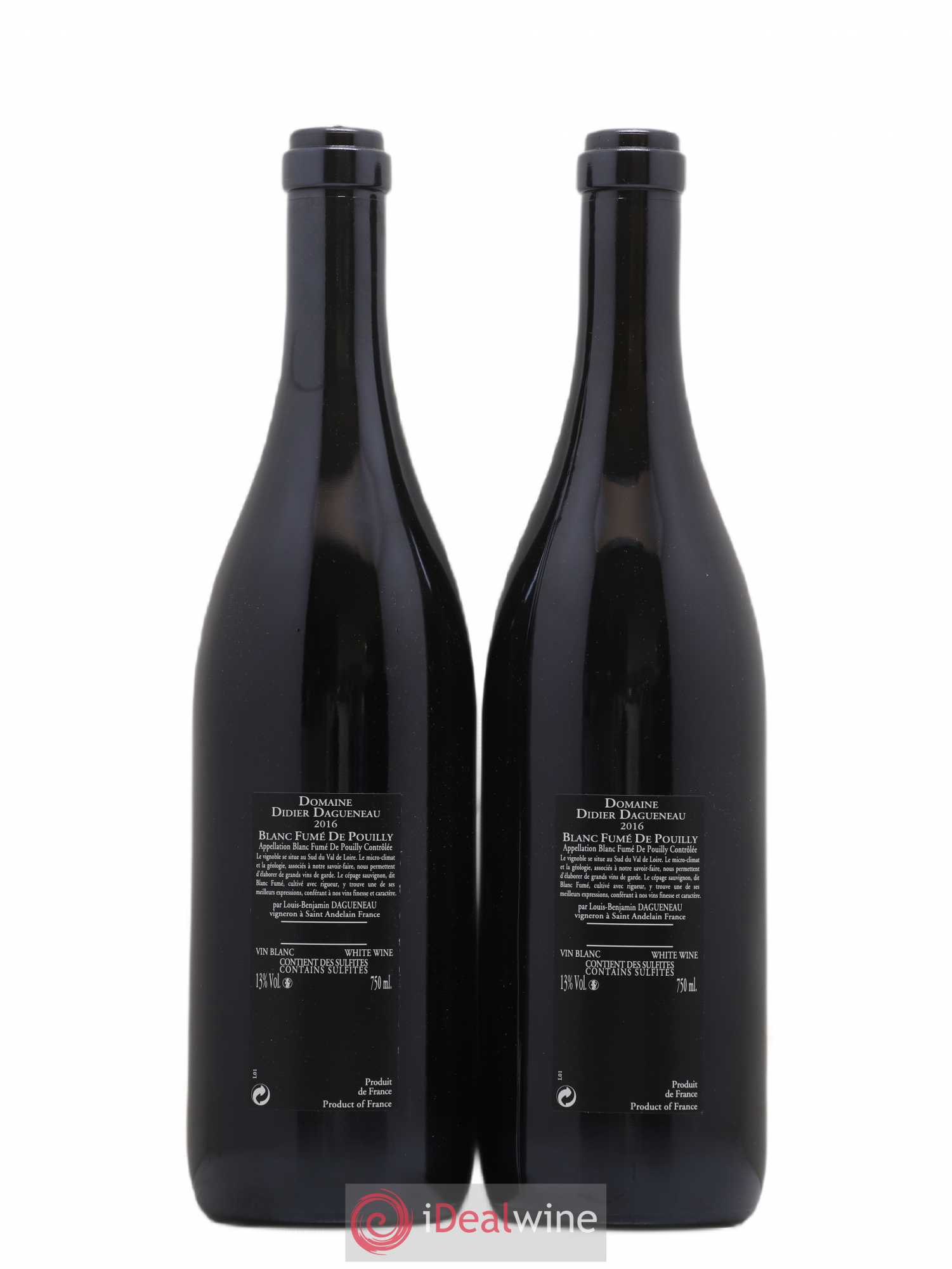 Vin de France (anciennement Pouilly-Fumé) Silex Dagueneau (Domaine Didier - Louis-Benjamin) 2016 - Lot de 2 bouteilles - 1