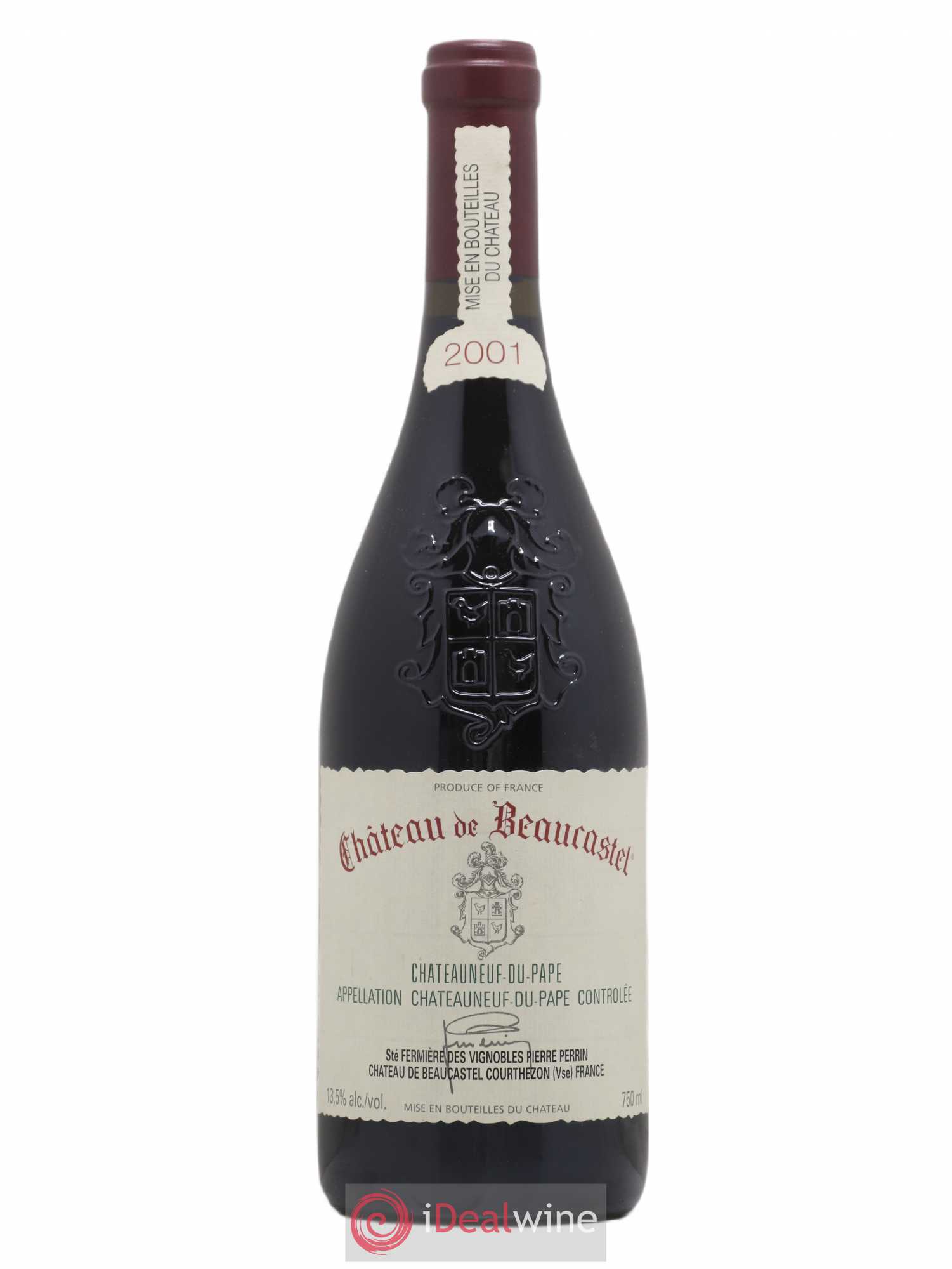 Châteauneuf-du-Pape Château de Beaucastel Famille Perrin 2001 - Lot de 1 bouteille - 0