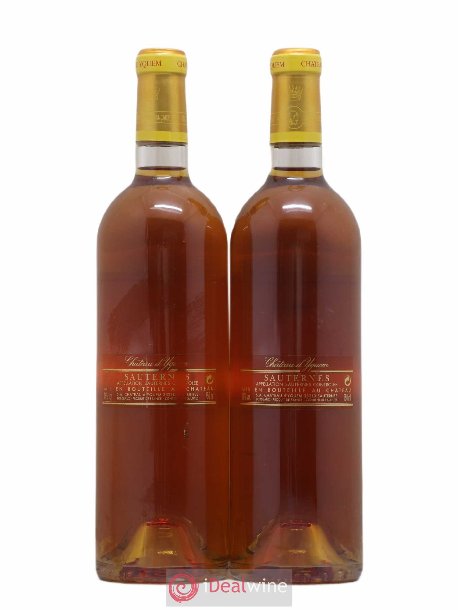 Château d' Yquem 1er Cru Classé Supérieur 2003 - Lotto di 2 bottiglie - 1