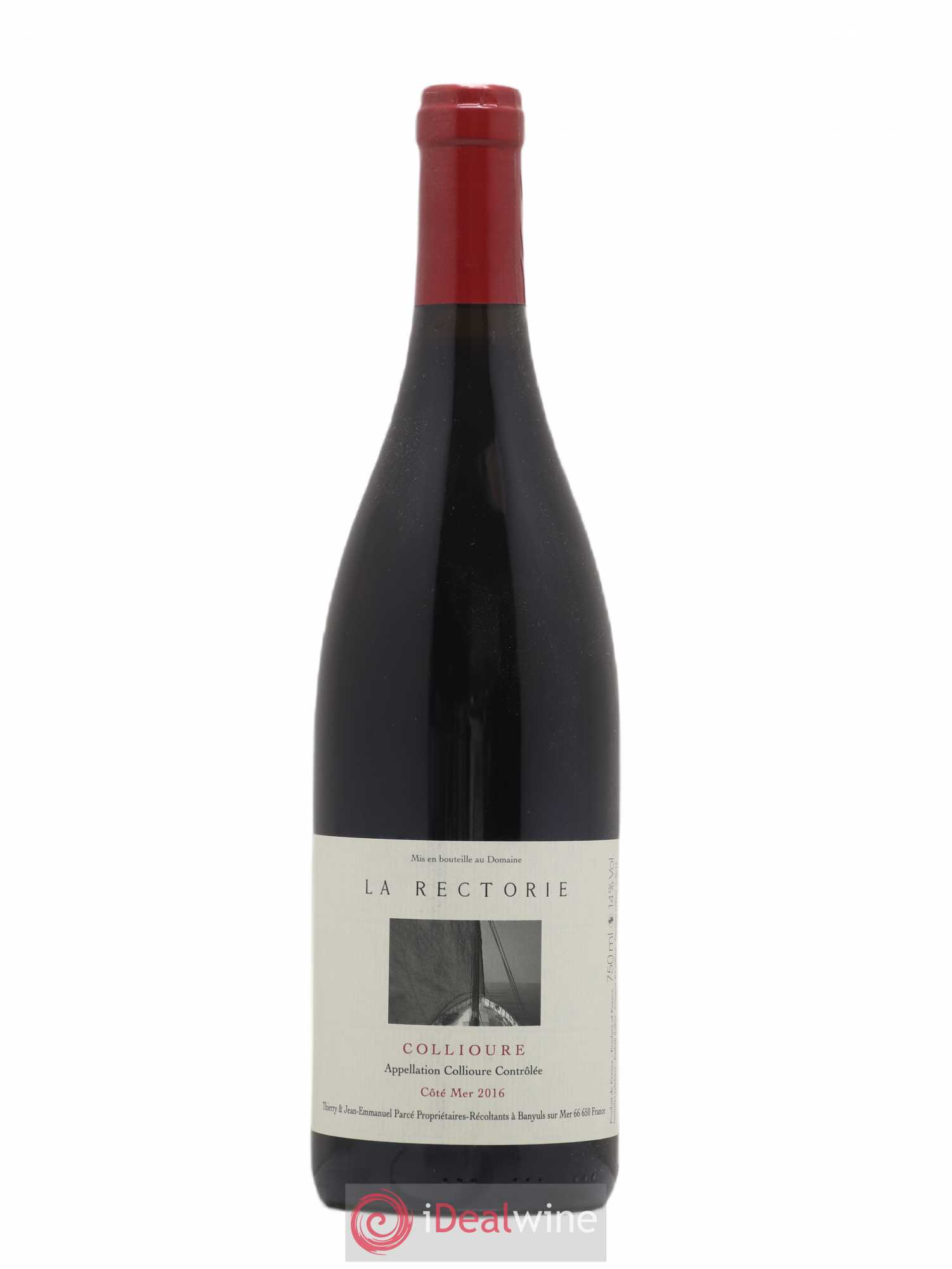 Collioure La Rectorie (Domaine de) Côté Mer Thierry et Jean Emmanuel Parcé 2016 - Lot de 1 bouteille - 0
