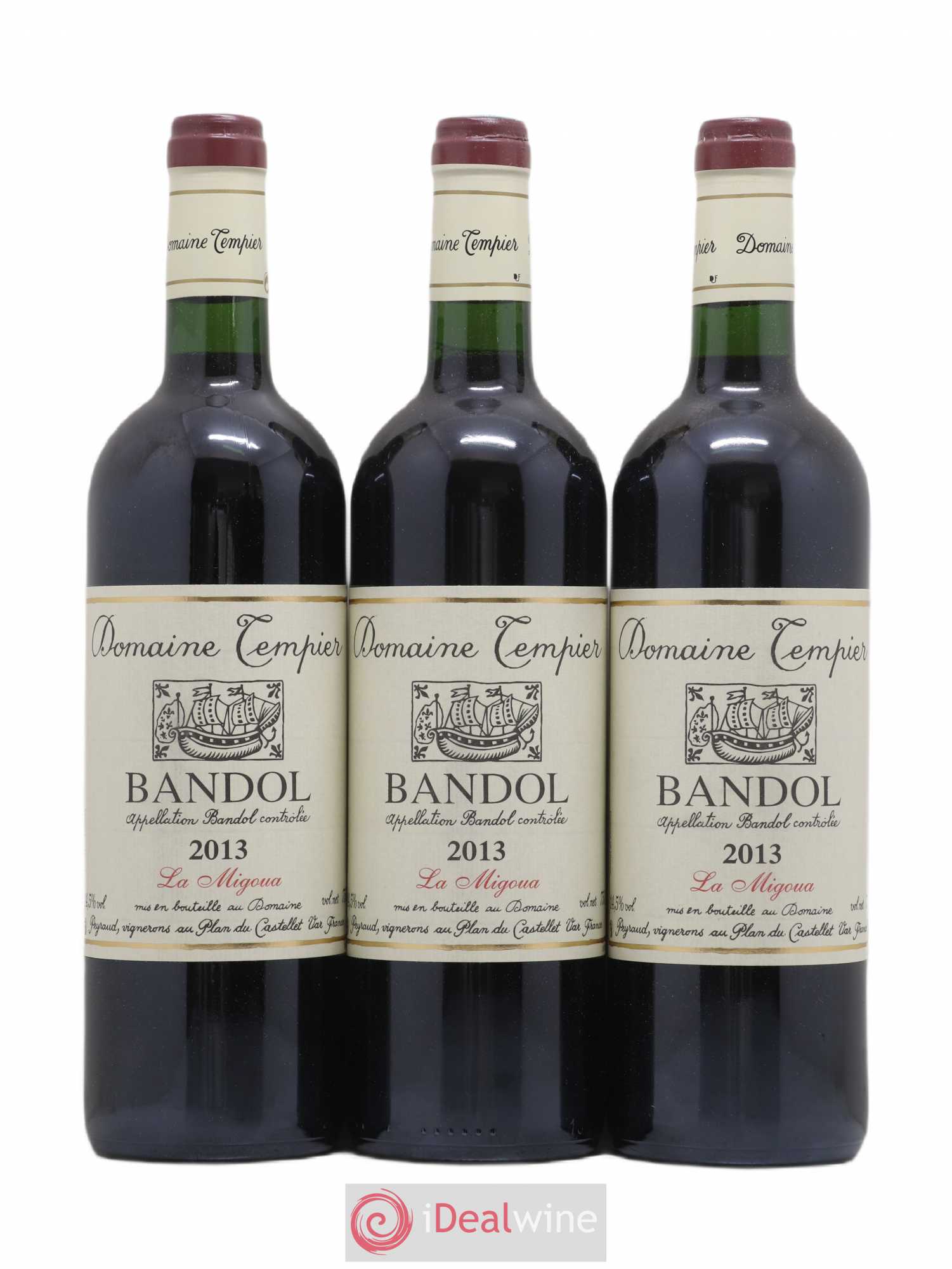 Bandol Domaine Tempier Cuvée La Migoua Famille Peyraud 2013 - Lot de 3 bouteilles - 0