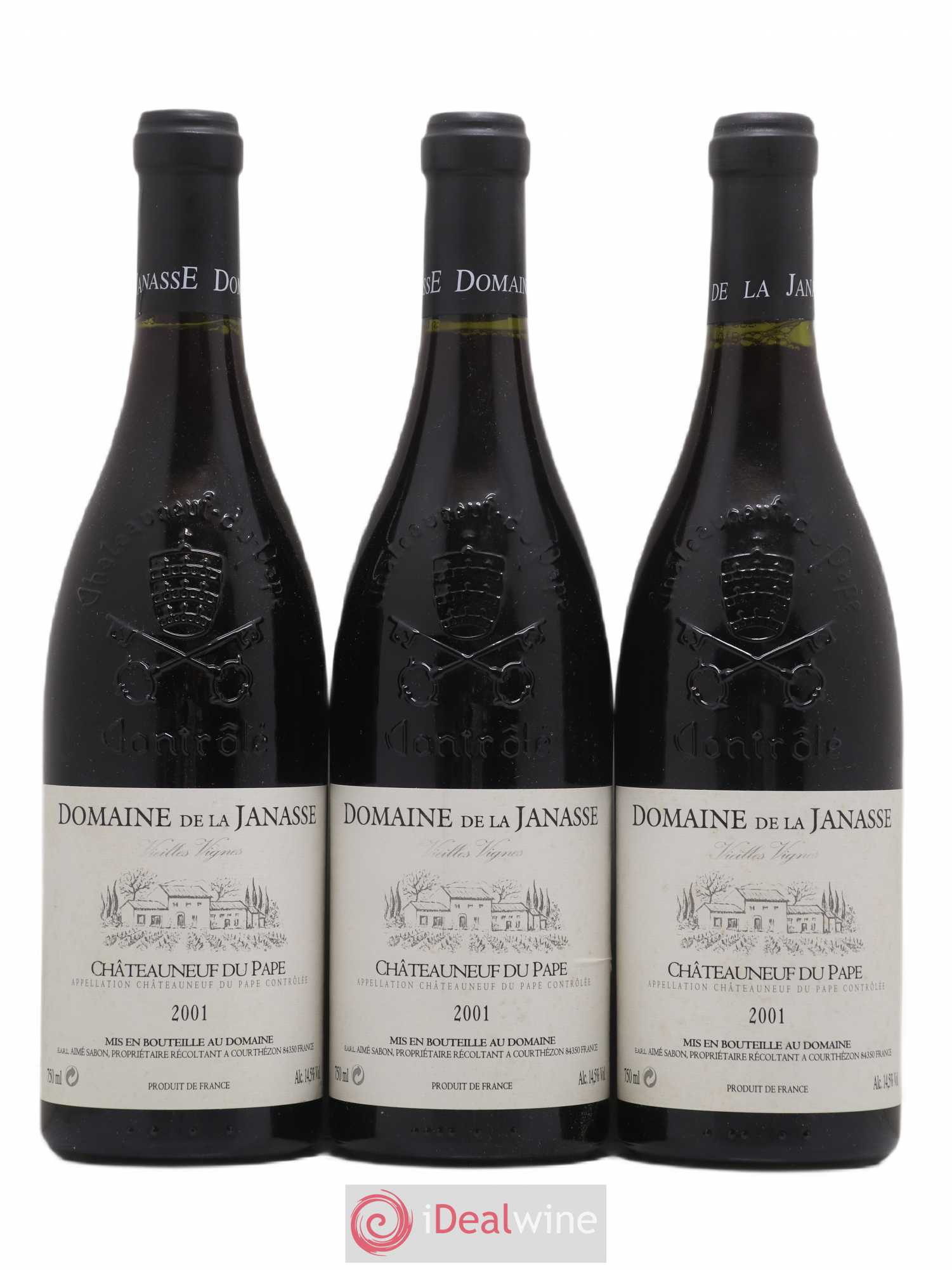 Châteauneuf-du-Pape Cuvée Vieilles Vignes La Janasse (Domaine de) 2001 - Lot de 3 bouteilles - 0