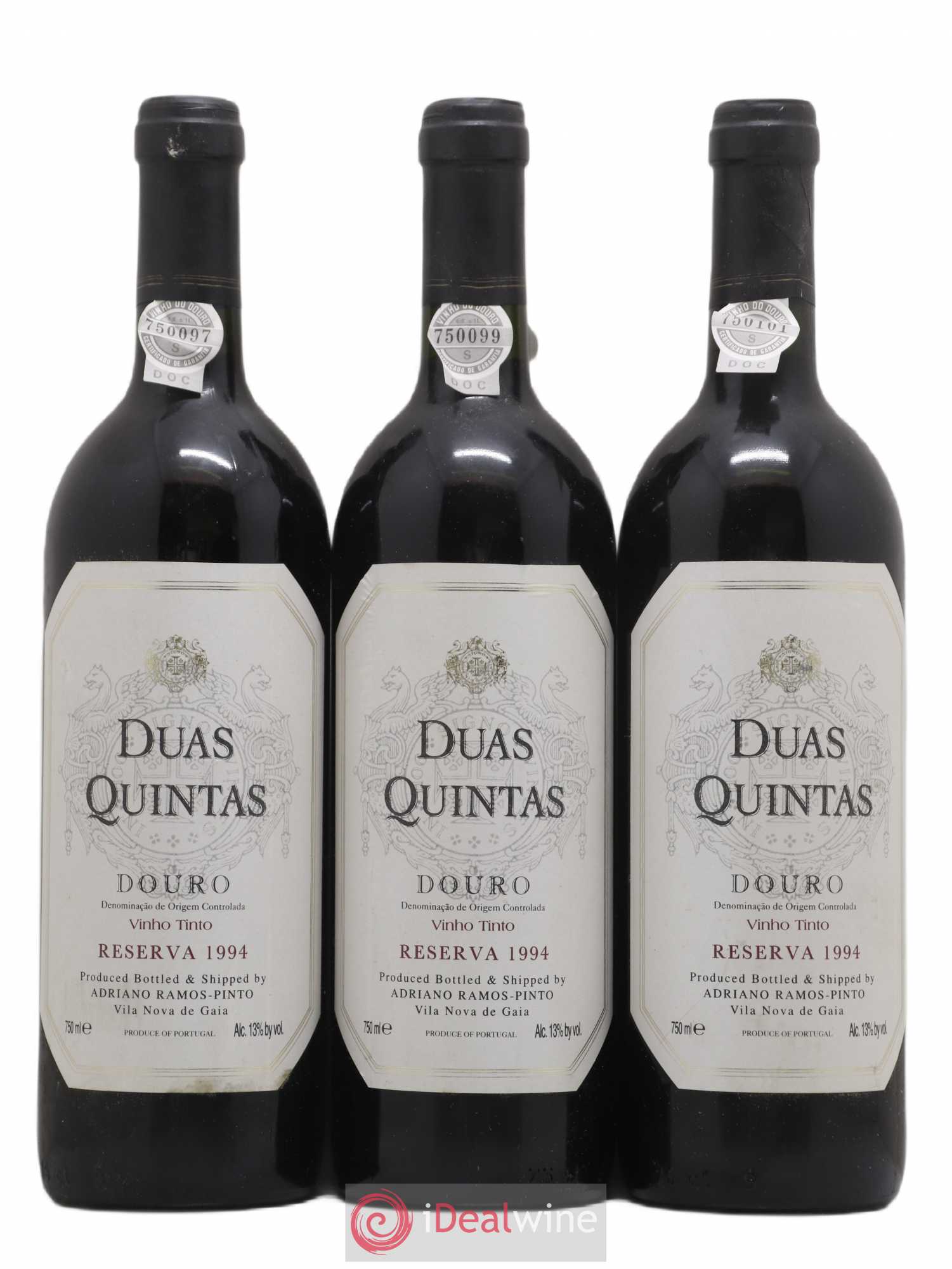 Douro Dua Quintas Duro Vino Tinto Ramos Pinto Riserva 1994 - Posten von 3 Flaschen - 0