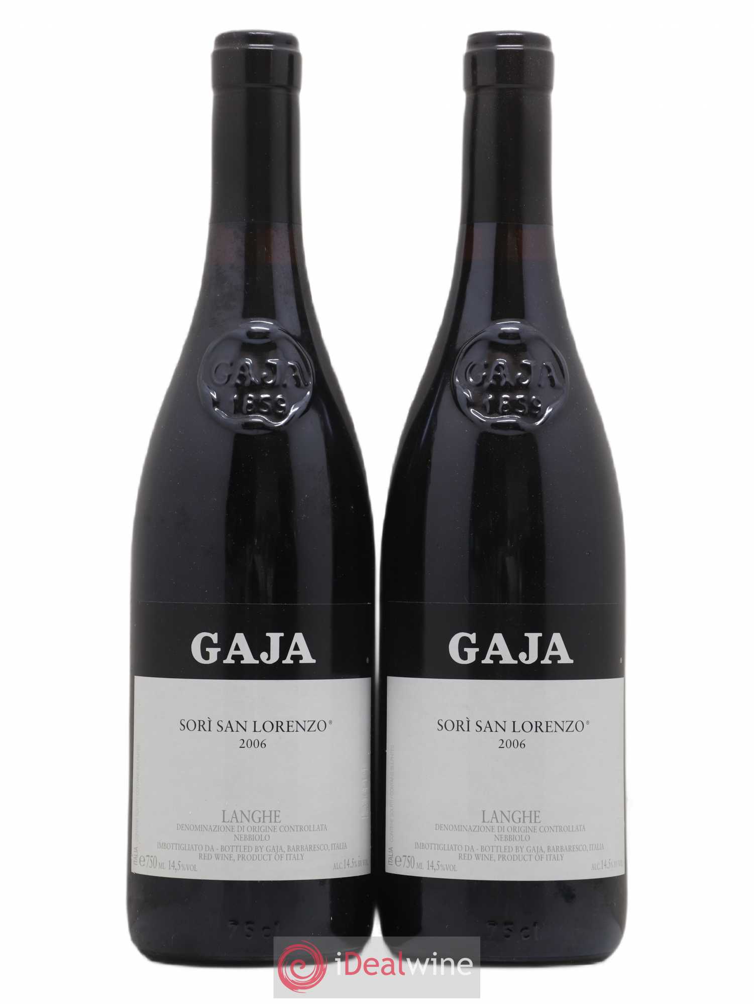 Langhe DOC Sori San Lorenzo Angelo Gaja 2006 - Lot de 2 bouteilles - 0