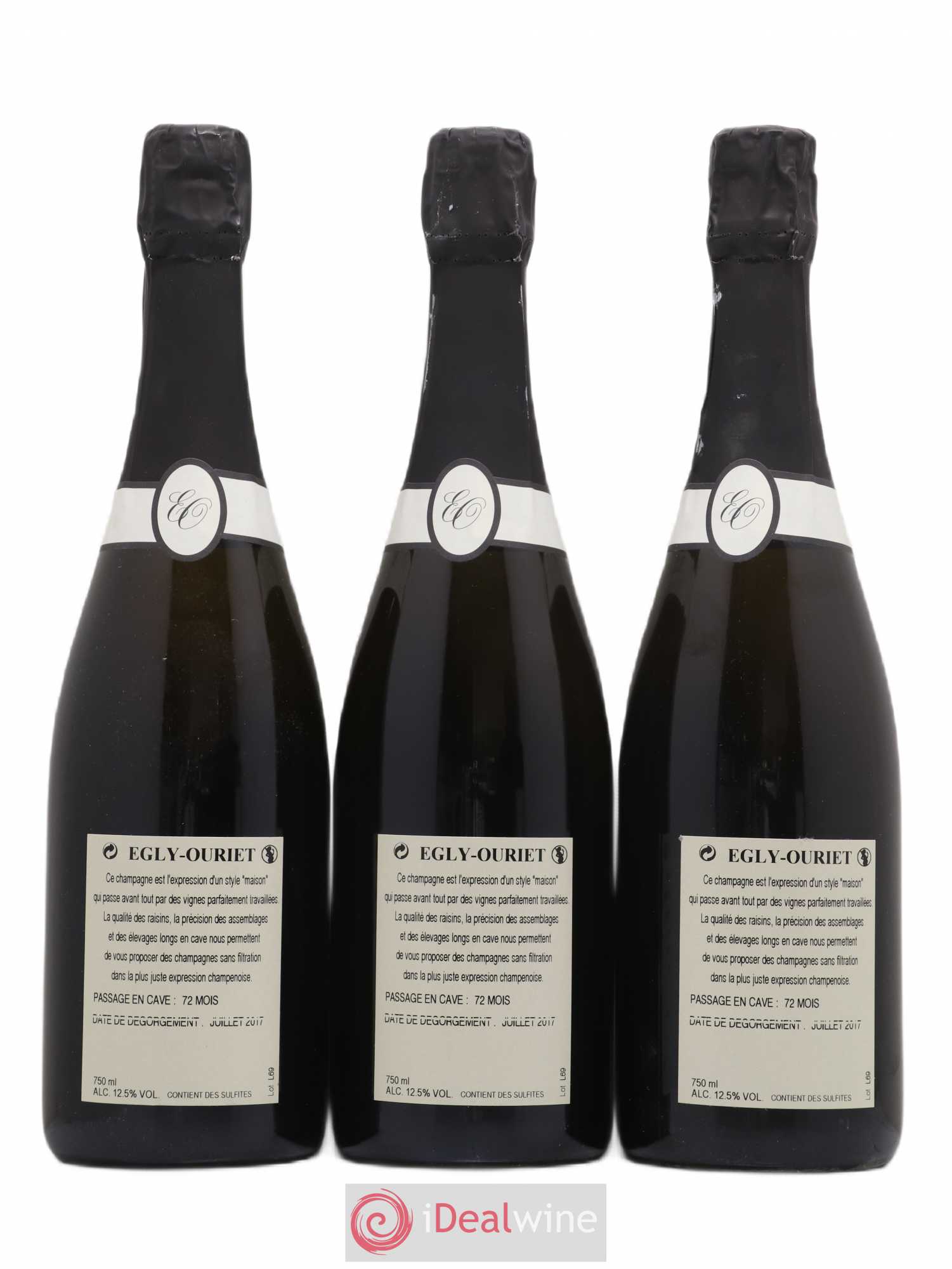 Blanc de Noirs Vieilles Vignes Egly-Ouriet Brut Grand Cru - Lot de 3 bouteilles - 1