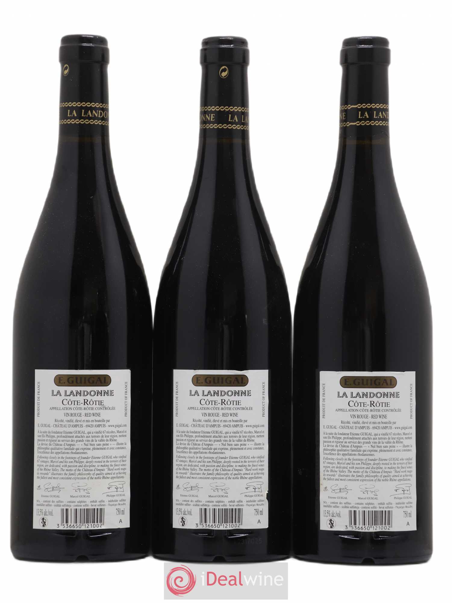 Côte-Rôtie La Landonne Guigal 2013 - Lot de 3 bouteilles - 1