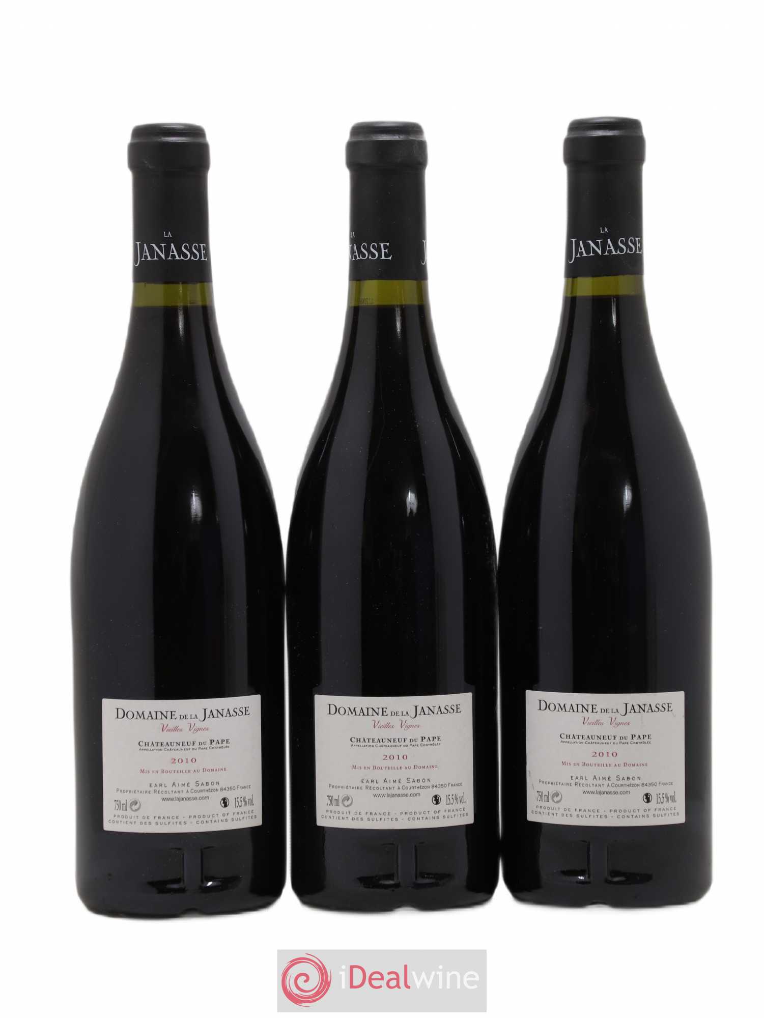 Châteauneuf-du-Pape Cuvée Vieilles Vignes La Janasse (Domaine de) 2010 - Lot de 3 bouteilles - 1