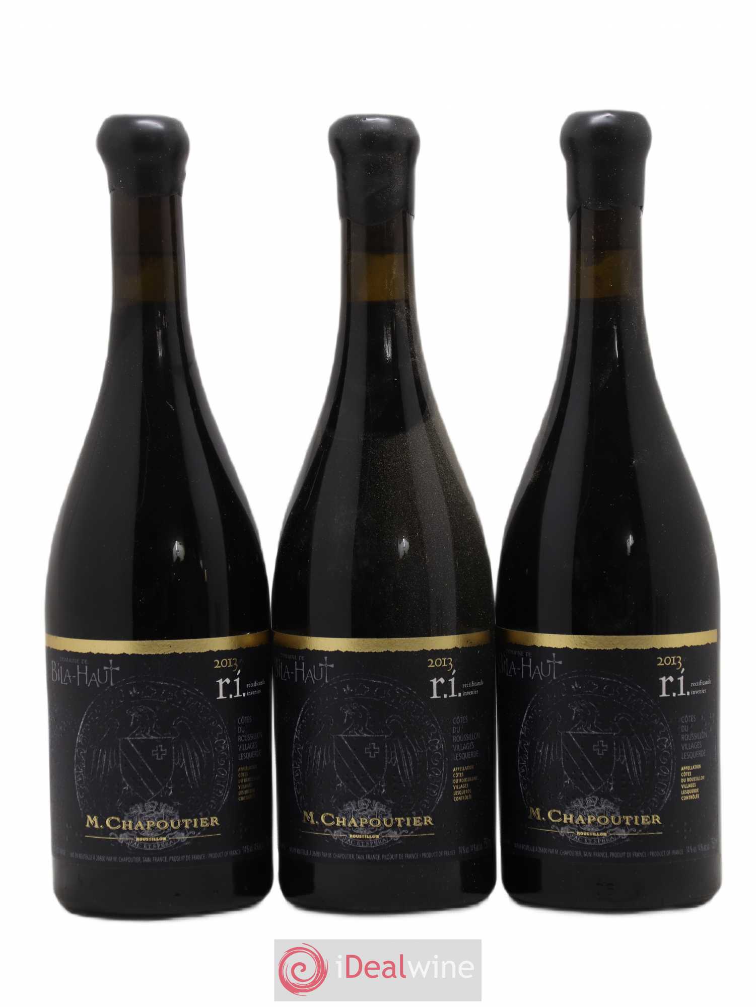 Côtes-du-Roussillon Villages Lesquerde Bila-Haut (Domaine) R.I Rectificando Invenies Chapoutier 2013 - Lot de 3 bouteilles - 0
