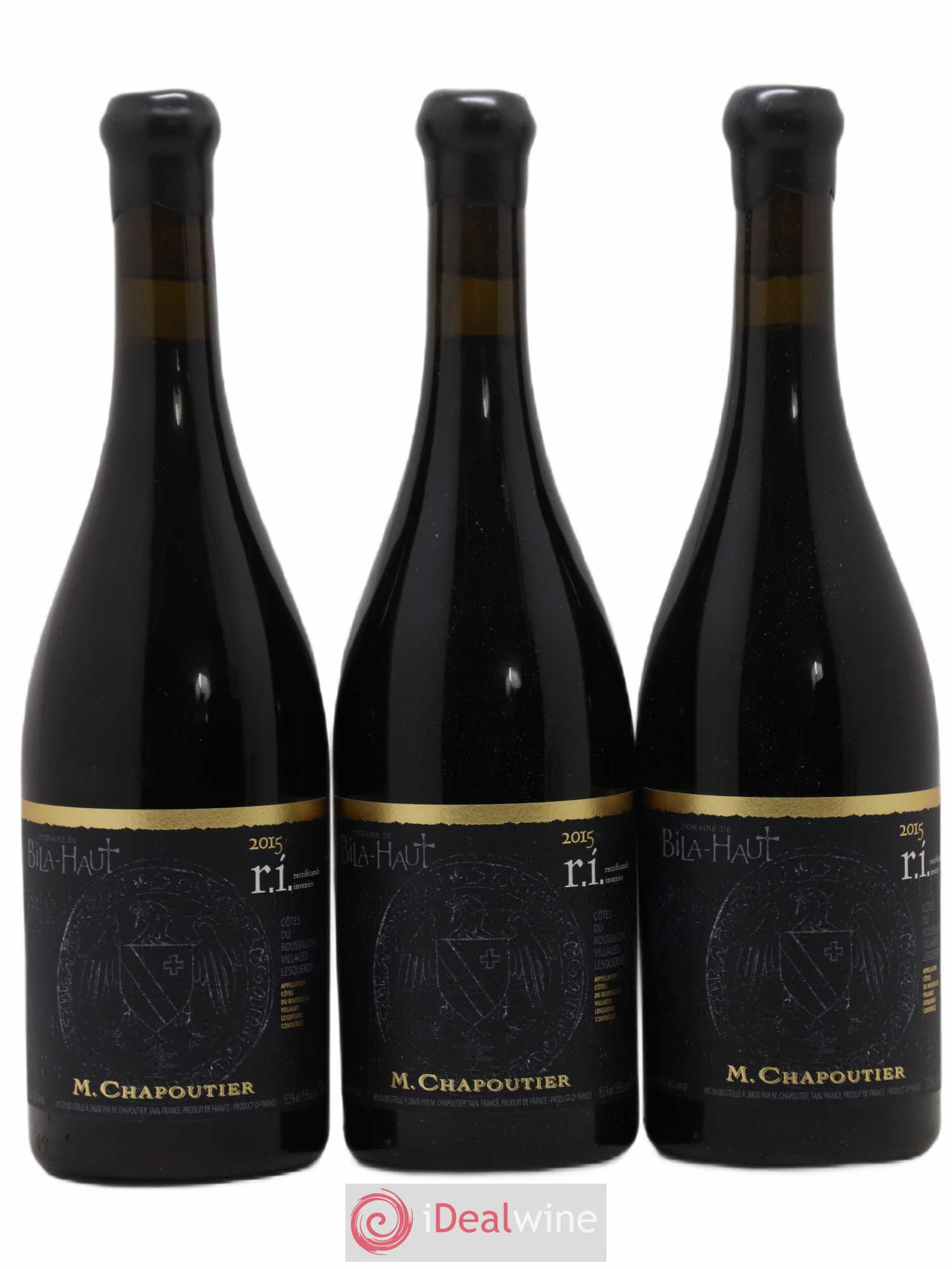 Côtes-du-Roussillon Villages Lesquerde Bila-Haut (Domaine) R.I Rectificando Invenies Chapoutier 2015 - Lot de 3 bouteilles - 0