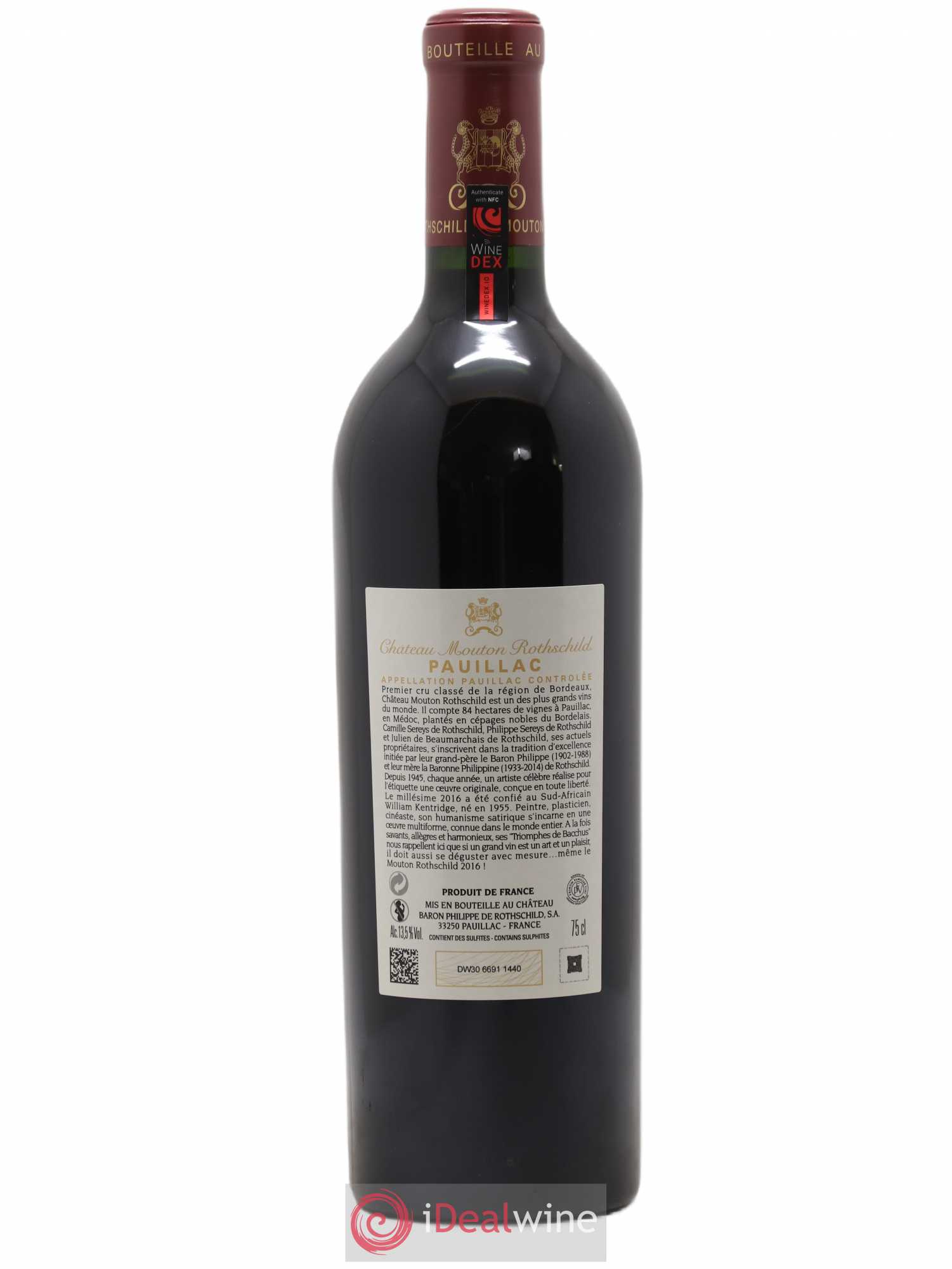 Château Mouton Rothschild 1er Grand Cru Classé 2016 - Lot de 1 bouteille - 1