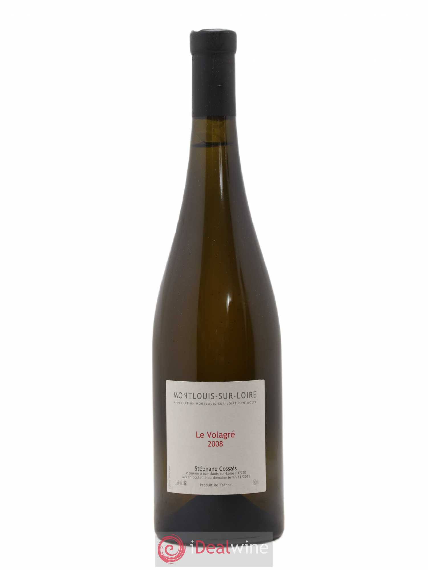 Montlouis-sur-Loire Le Volagré Stéphane Cossais 2008 - Lot de 1 bouteille - 0
