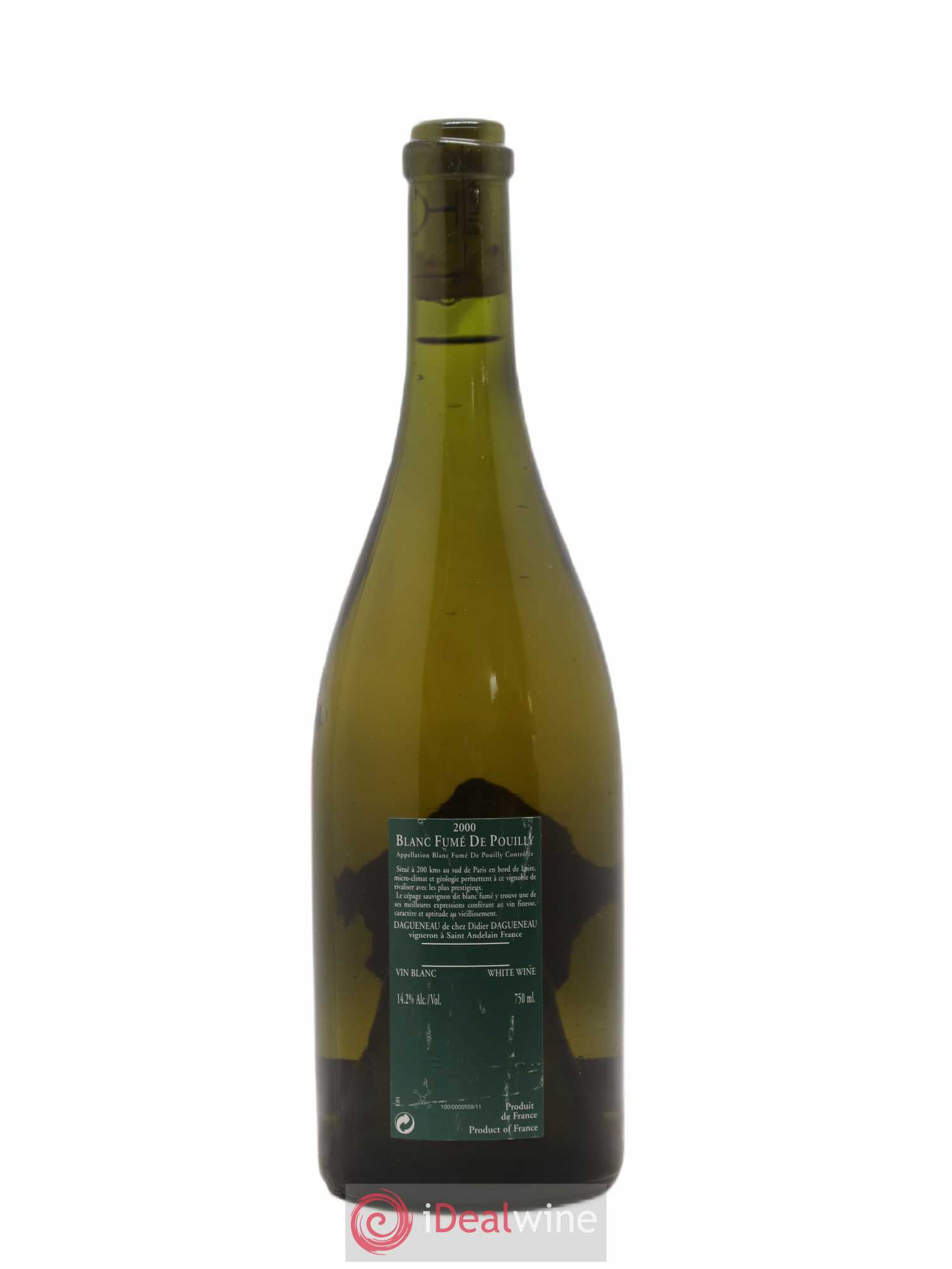 Vin de France (anciennement Pouilly-Fumé) Silex Dagueneau (Domaine Didier - Louis-Benjamin) 2000 - Lot de 1 bouteille - 1