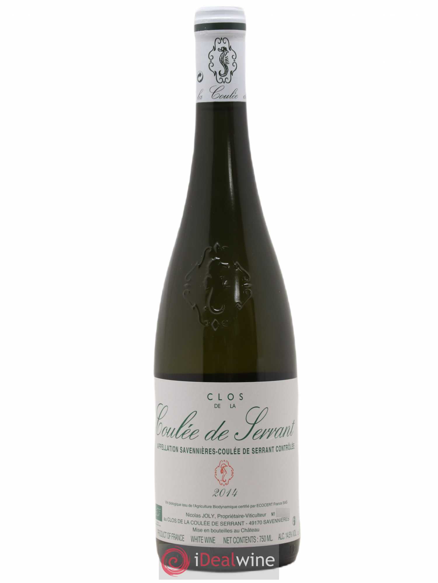 Savennières Clos de la Coulée de Serrant Vignobles de la Coulée de Serrant - Nicolas Joly 2014 - Lot de 1 bouteille - 0