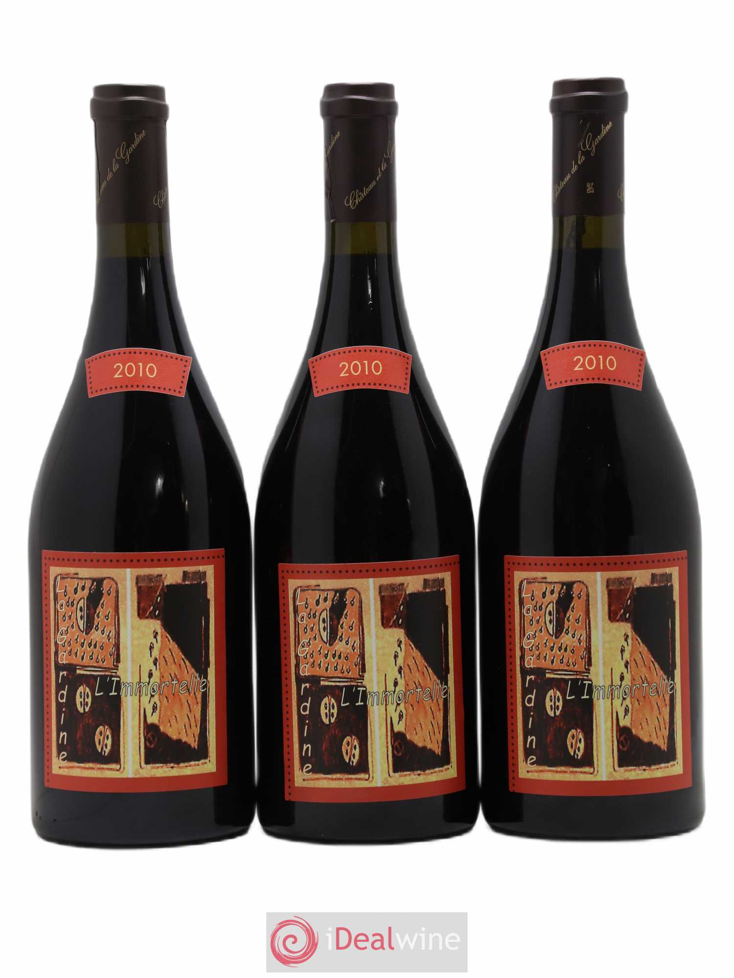 Châteauneuf-du-Pape Château de La Gardine L'Immortelle Famille Brunel 2010 - Lot de 3 bouteilles - 0