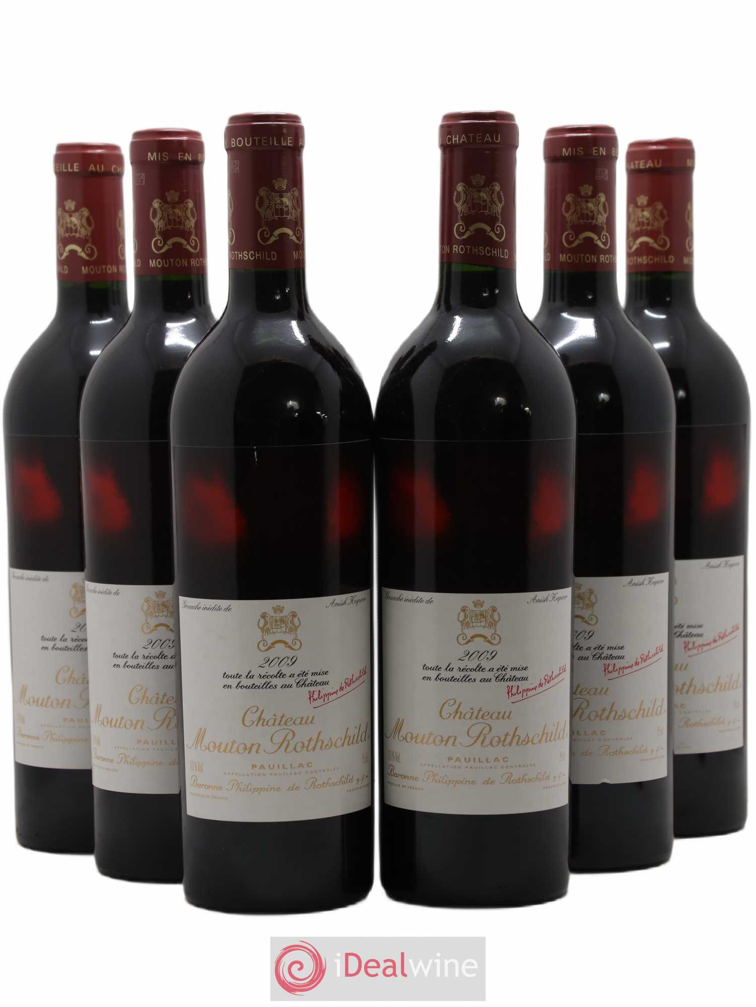 Château Mouton Rothschild 1er Grand Cru Classé 2009 - Lot de 6 bouteilles - 0