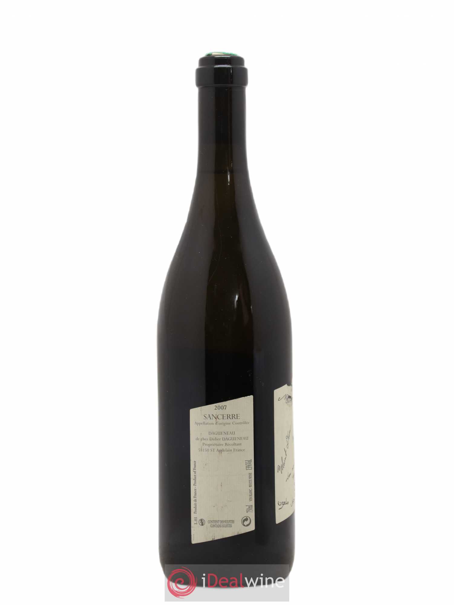 Sancerre Le Mont Damné Chavignol Dagueneau (Domaine Didier - Louis-Benjamin) 2007 - Lot de 1 bouteille - 1