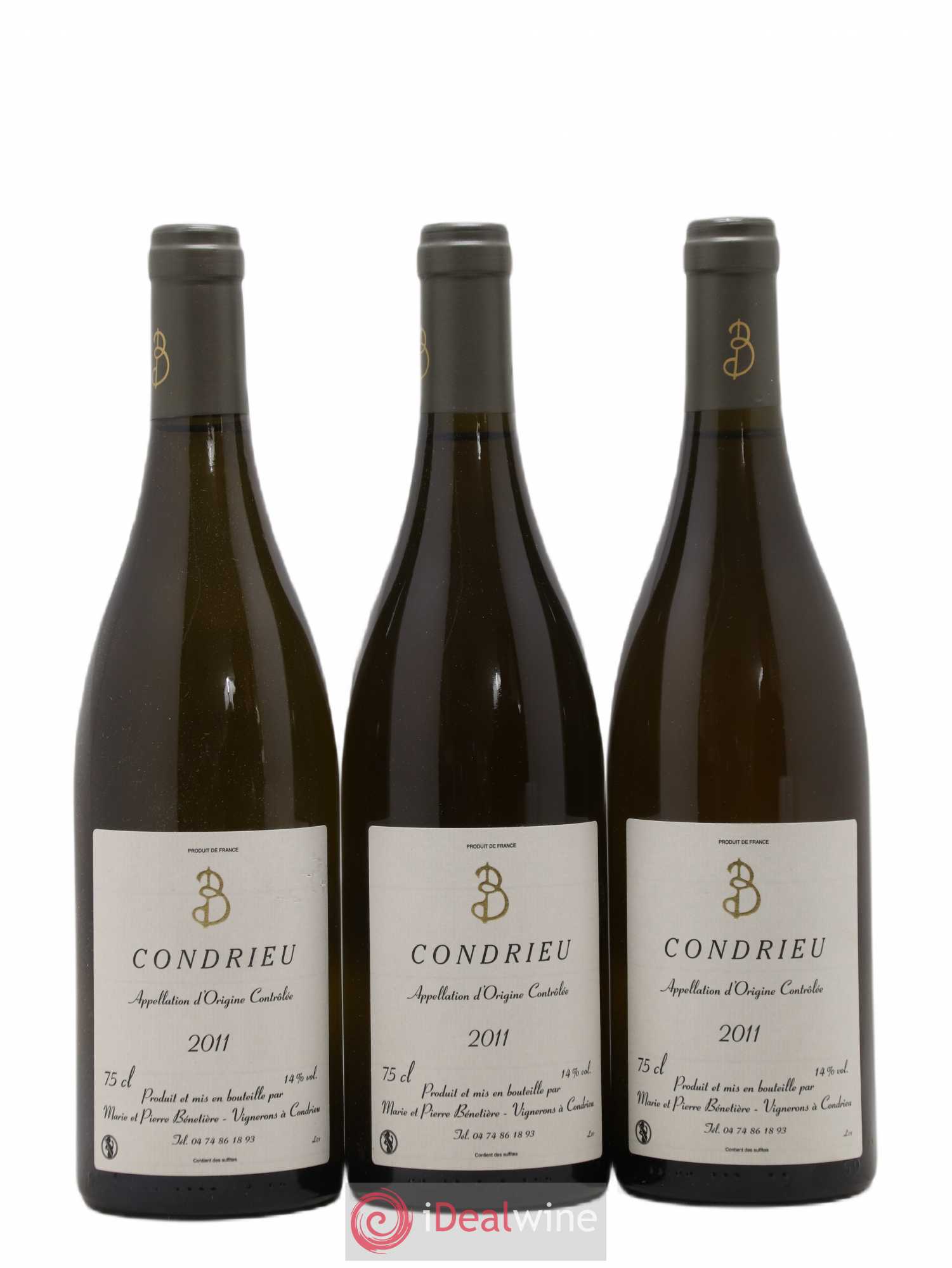 Condrieu Marie et Pierre Bénetière (Domaine) 2011 - Lot de 3 bouteilles - 0