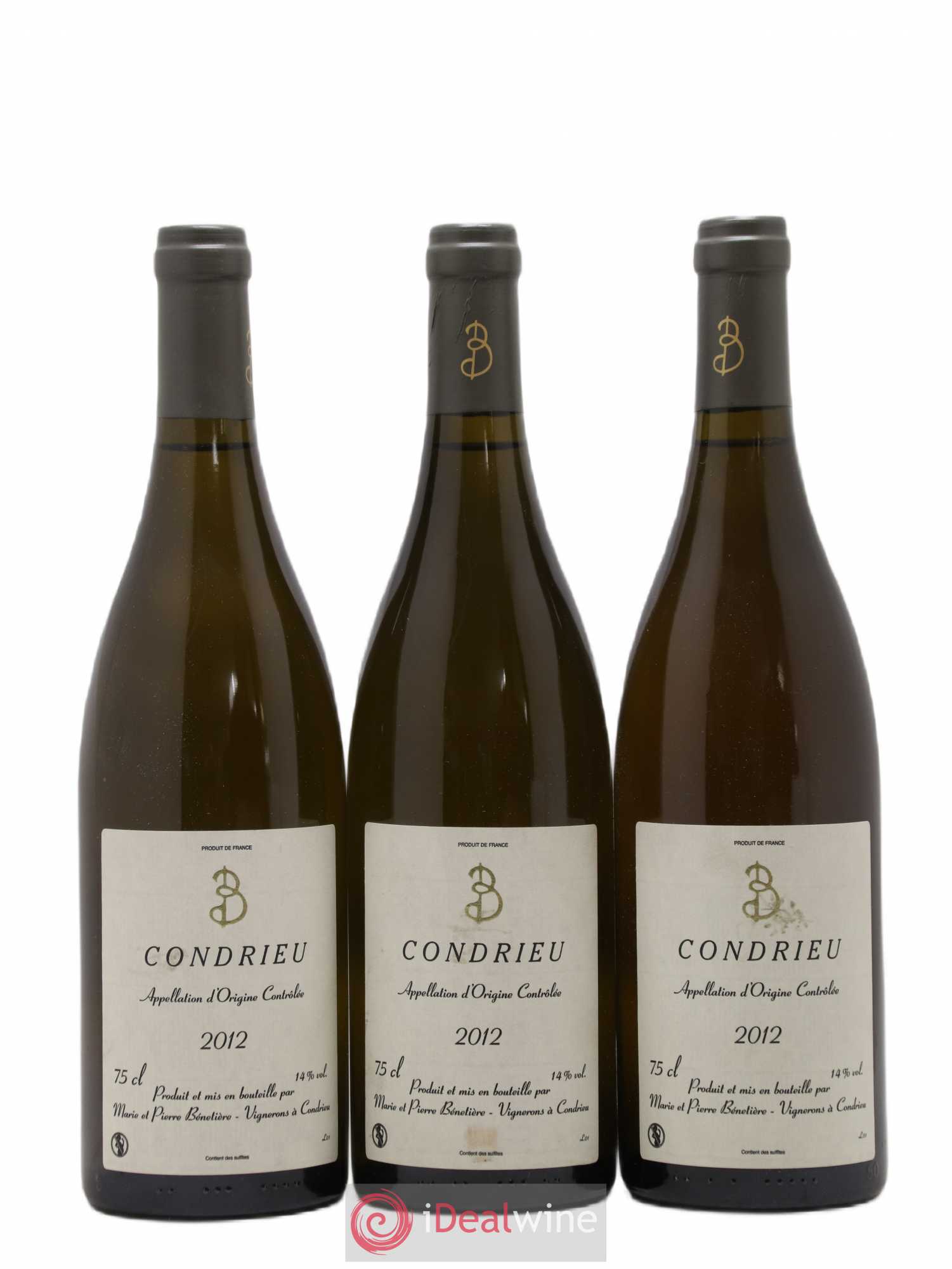 Condrieu Marie et Pierre Bénetière (Domaine) 2012 - Lot de 3 bouteilles - 0