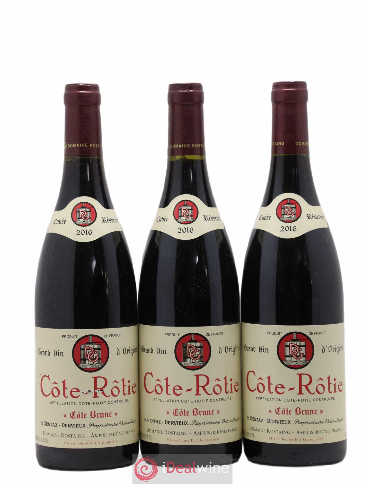 Côte-Rôtie Côte Brune Cuvée Réservée René Rostaing 2016 - Posten von 3 Flaschen - 0