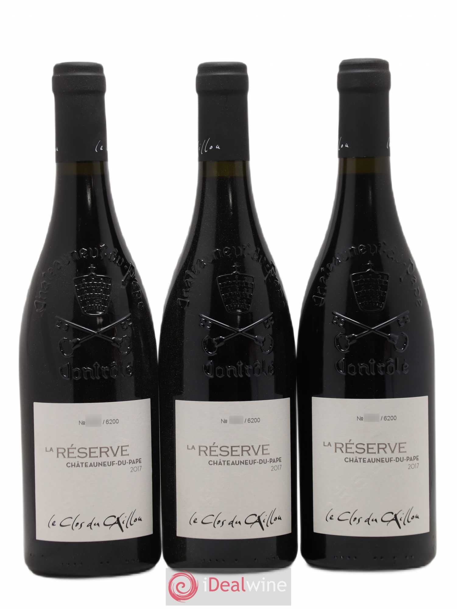 Châteauneuf-du-Pape La Réserve Clos du Caillou 2017 - Posten von 3 Flaschen - 0