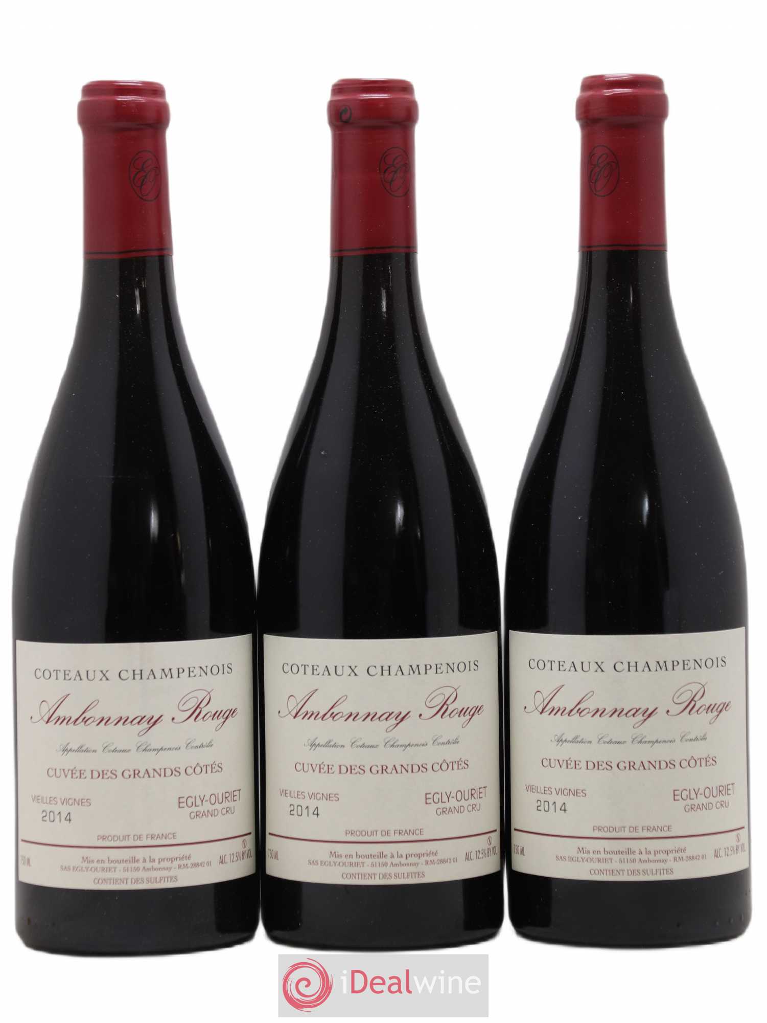 Ambonnay Cuvée des Grands Côtés VV Grand Cru Egly-Ouriet 2014 - Lot de 3 bouteilles - 0