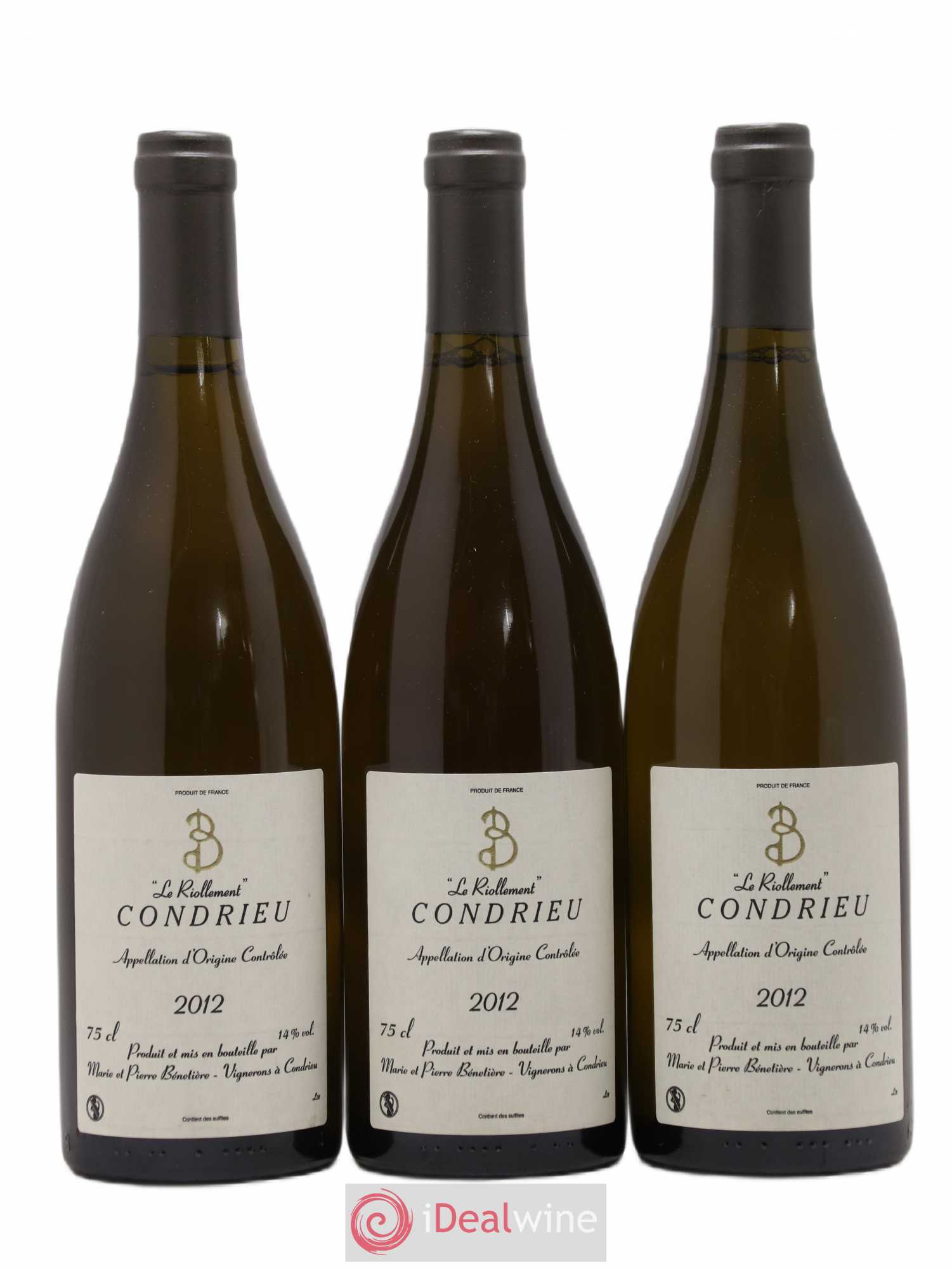 Condrieu Le Riollement Marie et Pierre Bénetière (Domaine) 2012 - Lot de 3 bouteilles - 0