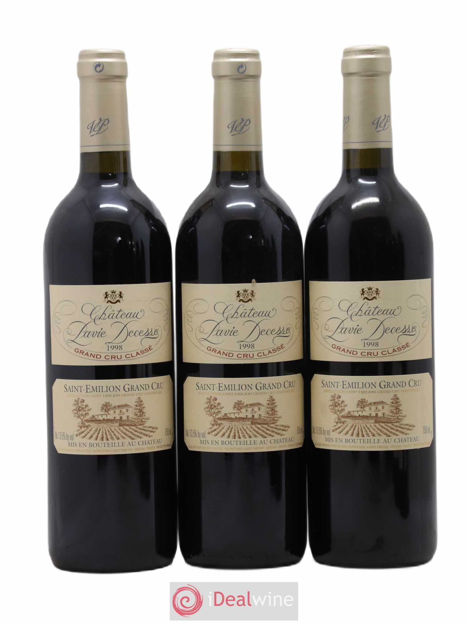 Château Pavie Decesse Grand Cru Classé 1998 - Lot de 3 bouteilles - 0