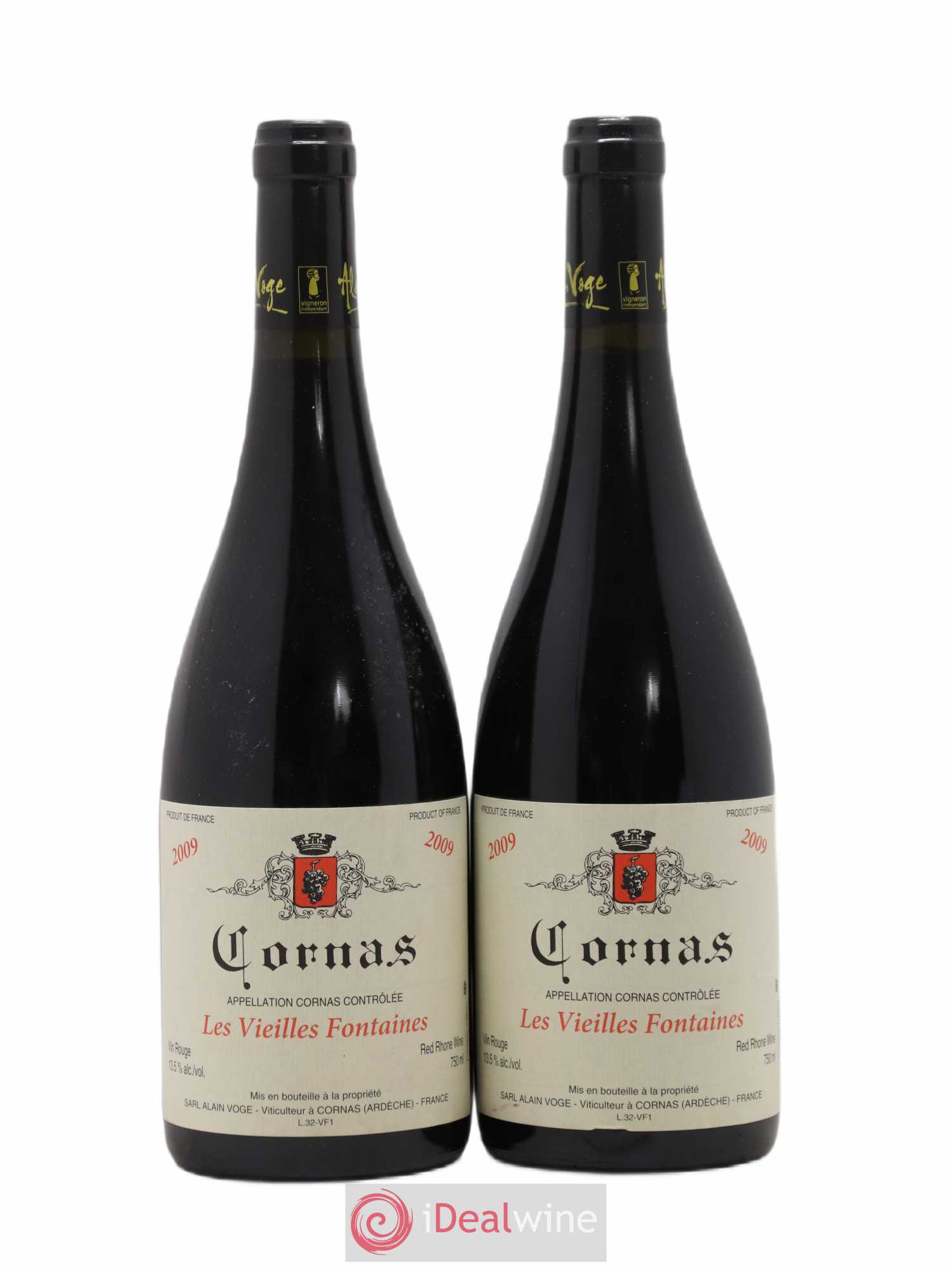 Cornas Les Vieilles Fontaines Alain Voge (Domaine) 2009 - Lot de 2 bouteilles - 0