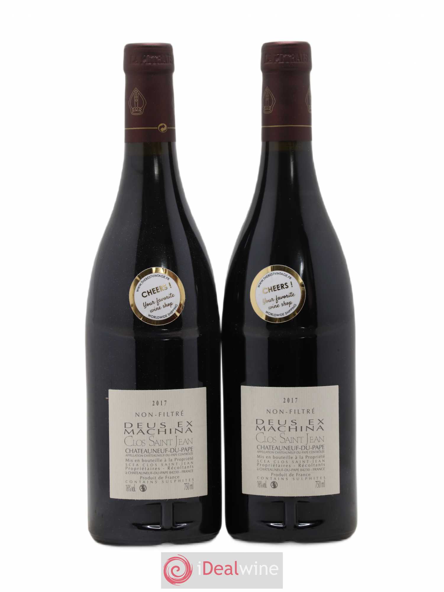 Châteauneuf-du-Pape Clos Saint-Jean Deus Ex Machina Pascal et Vincent Maurel 2017 - Lot de 2 bouteilles - 1