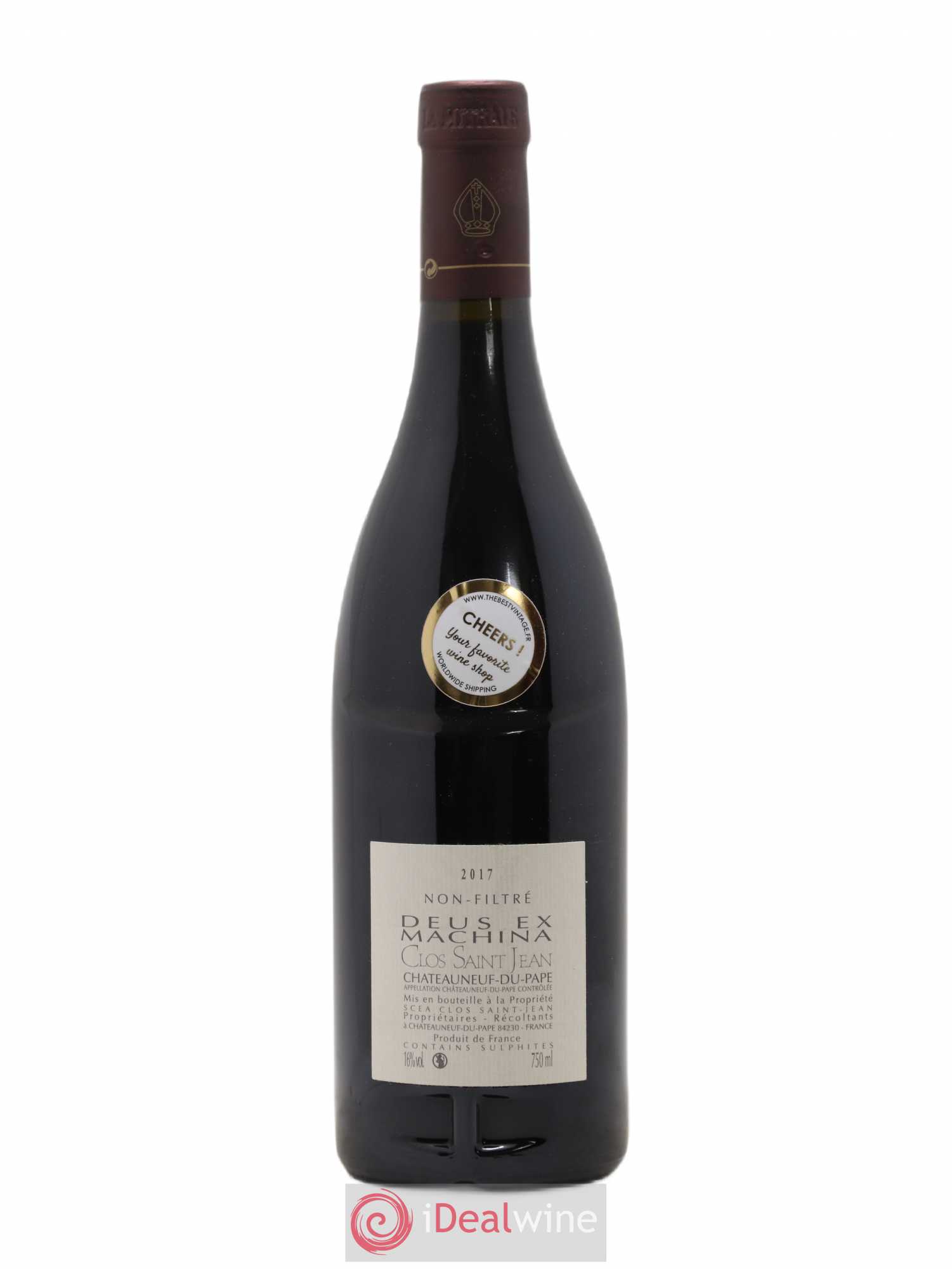 Châteauneuf-du-Pape Clos Saint-Jean Deus Ex Machina Pascal et Vincent Maurel 2017 - Lot de 1 bouteille - 1