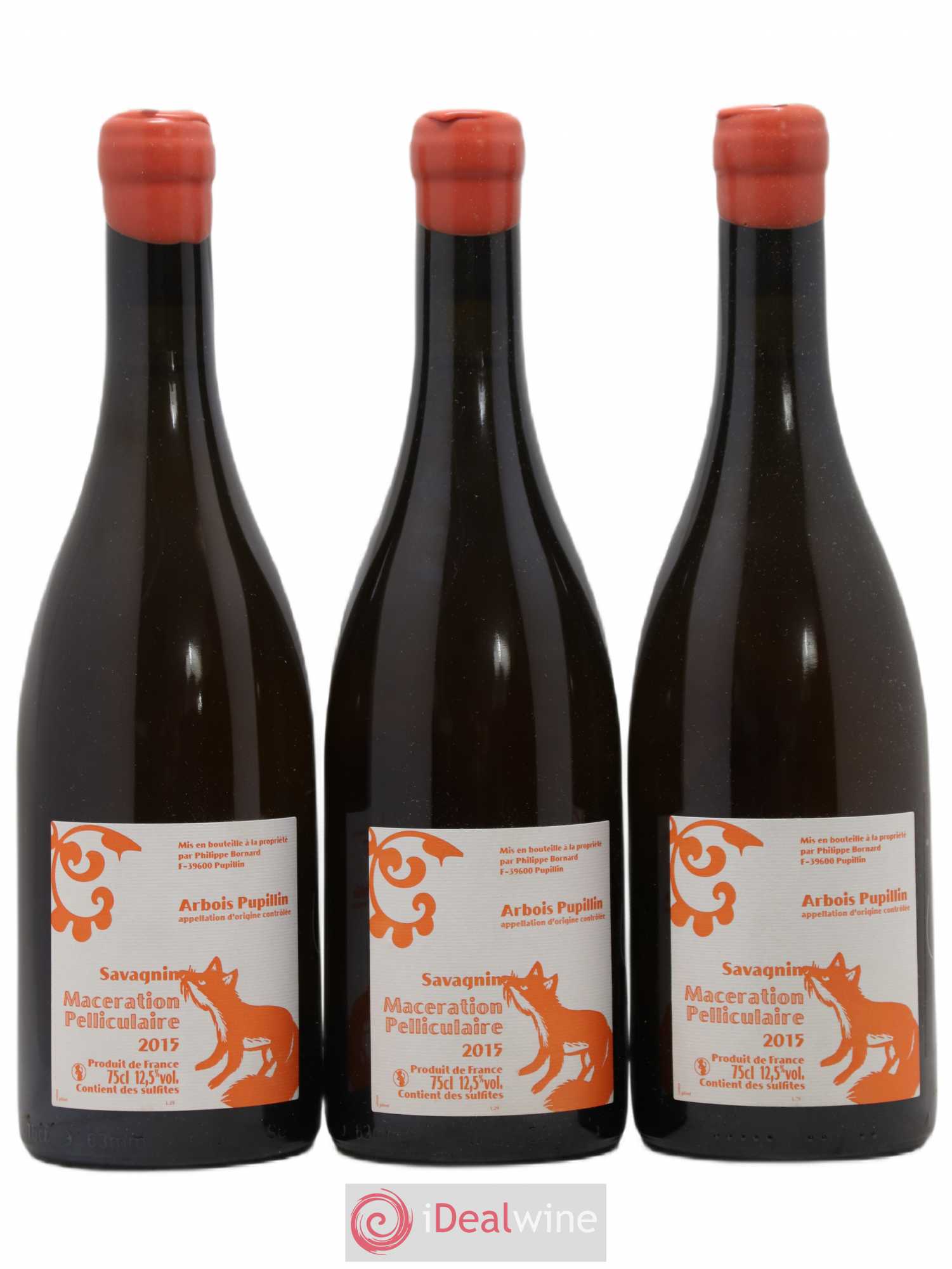 Arbois Pupillin Savagnin Macération Pelliculaire Bornard 2015 - Posten von 3 Flaschen - 0