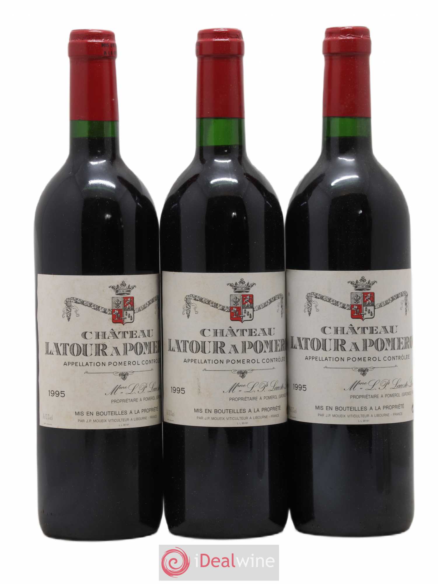 Château Latour à Pomerol 1995 - Lot de 3 bouteilles - 0