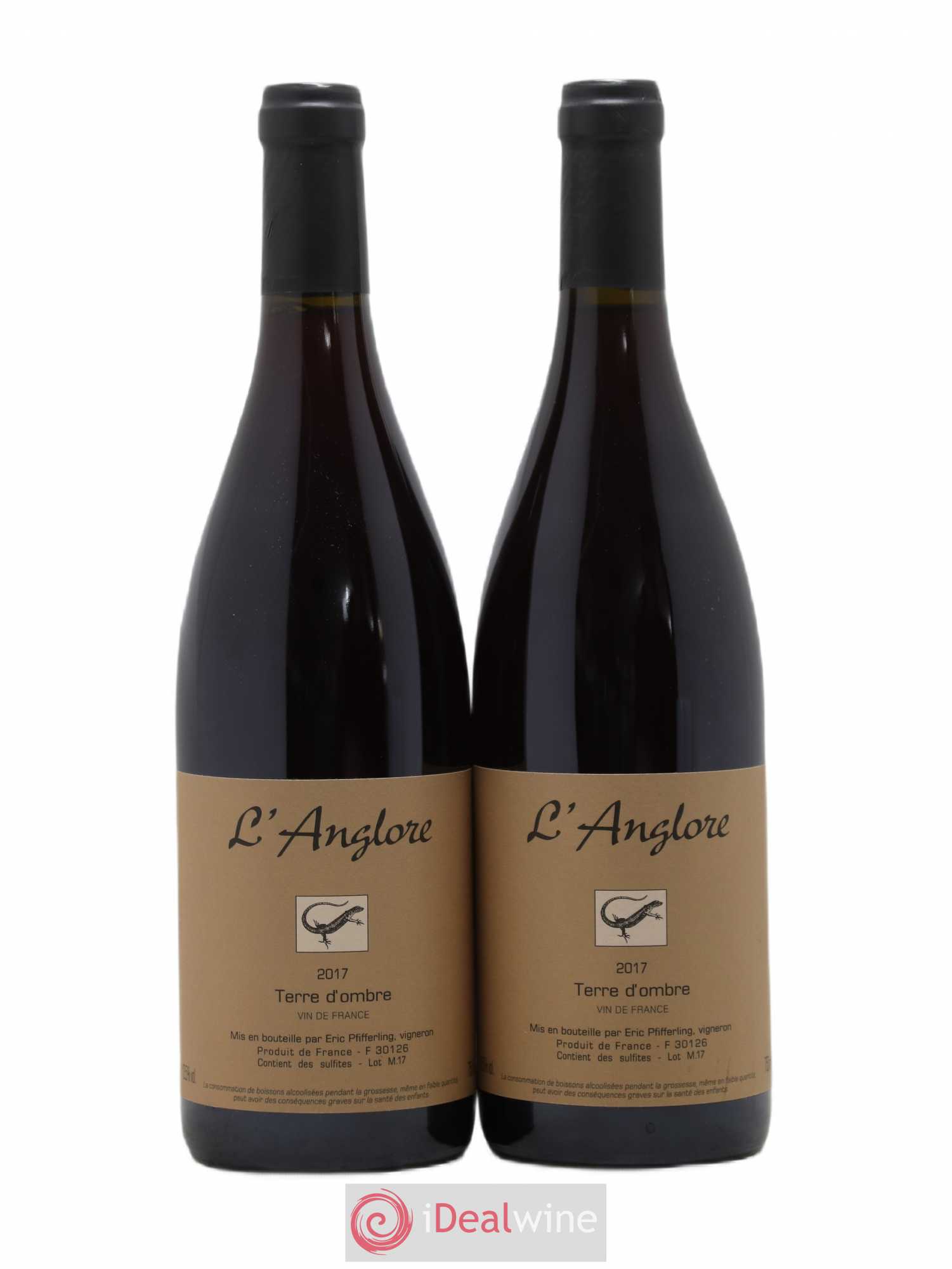 Vin de France Terre d'Ombre L'Anglore 2017 - Lot de 2 bouteilles - 0