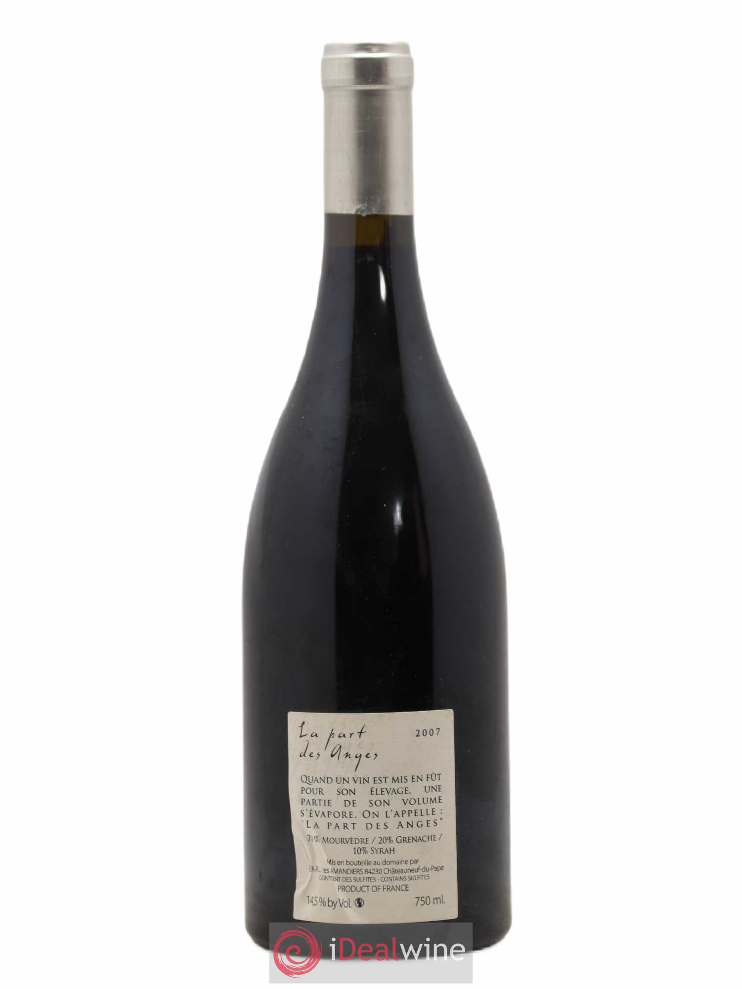 Châteauneuf-du-Pape La Part des Anges Raymond Usseglio (Domaine) 2007 - Lot de 1 bouteille - 1