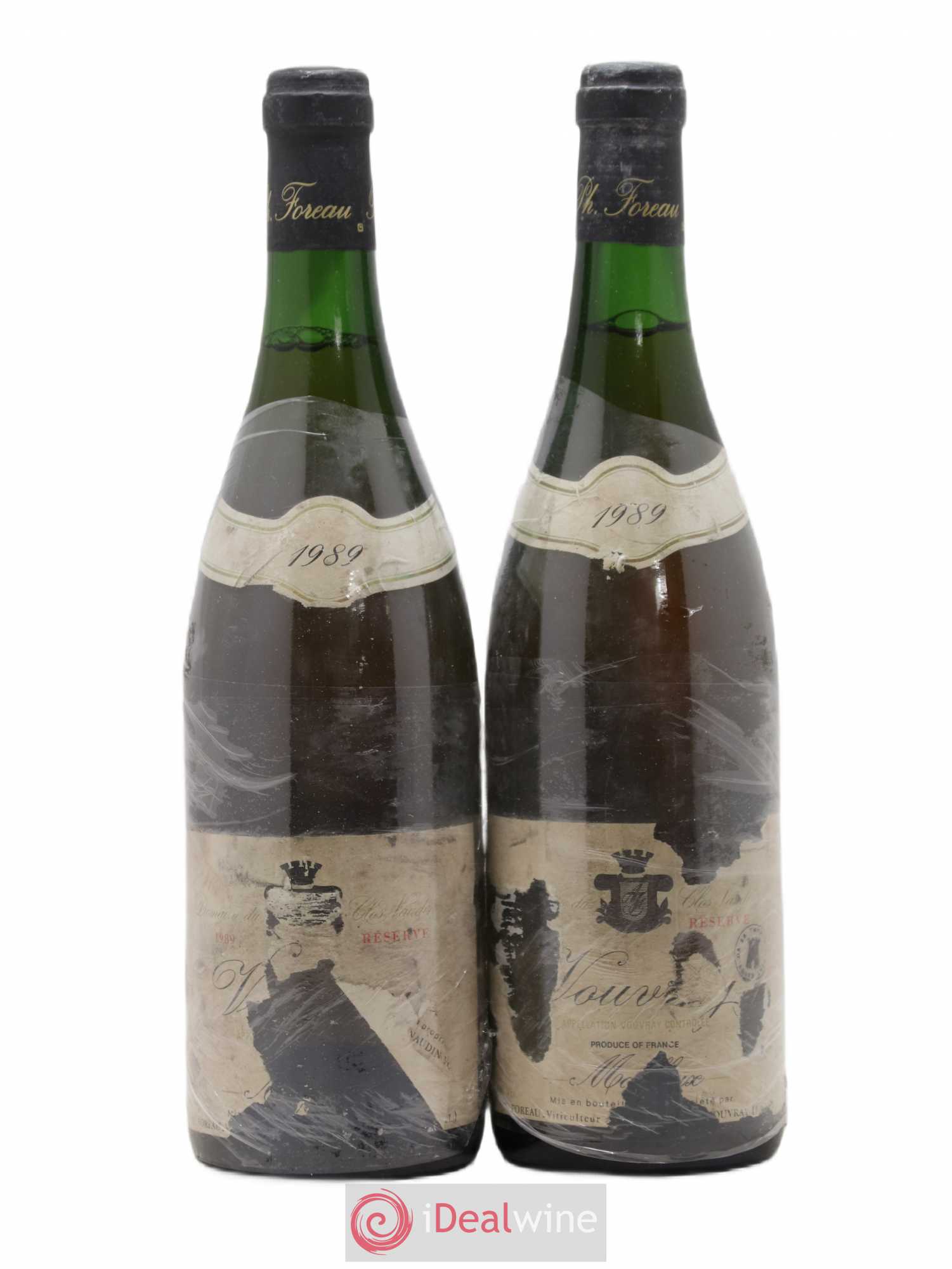 Vouvray Moelleux Réserve Clos Naudin - Philippe Foreau 1989 - Lotto di 2 bottiglie - 0