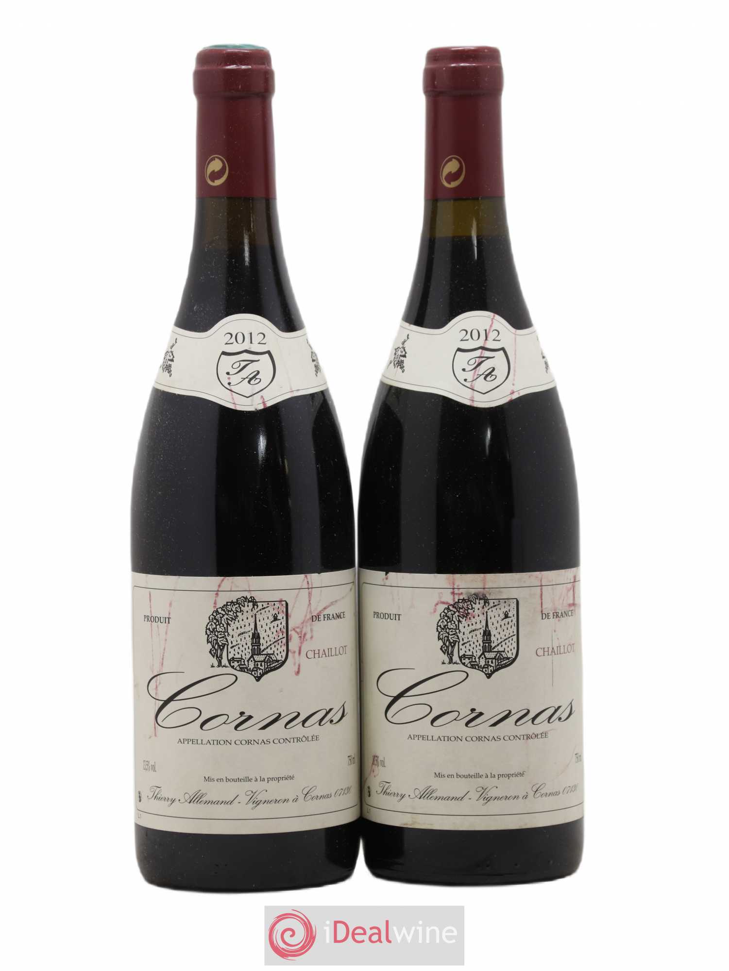 Cornas Chaillot Thierry Allemand 2012 - Lot de 2 bouteilles - 0