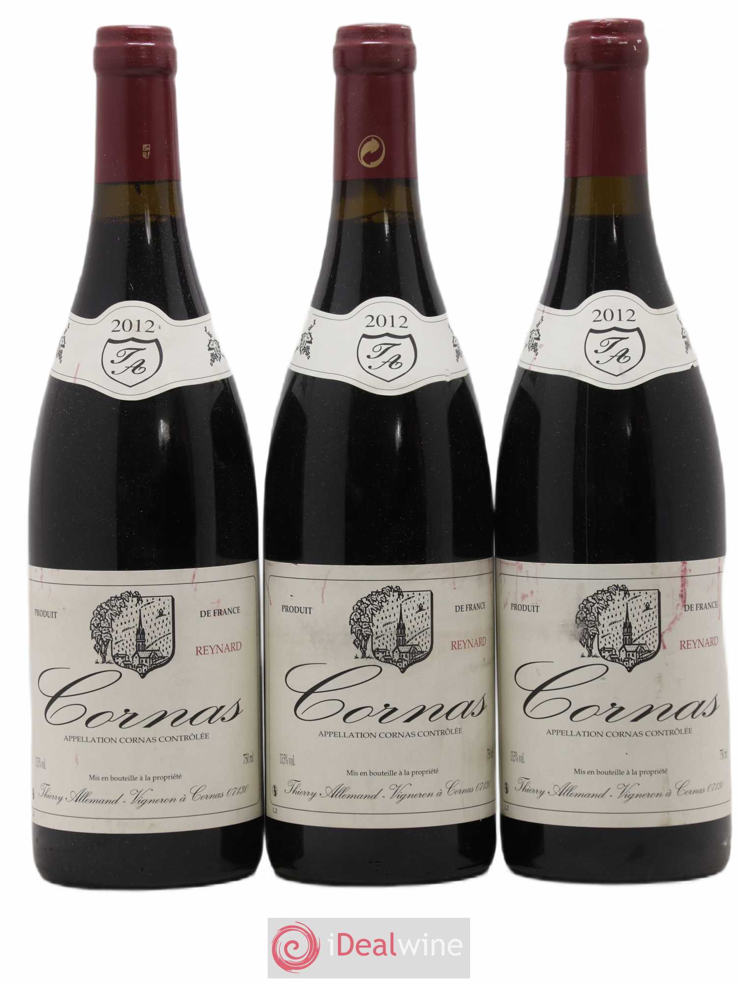 Cornas Reynard Thierry Allemand 2012 - Lot de 3 bouteilles - 0