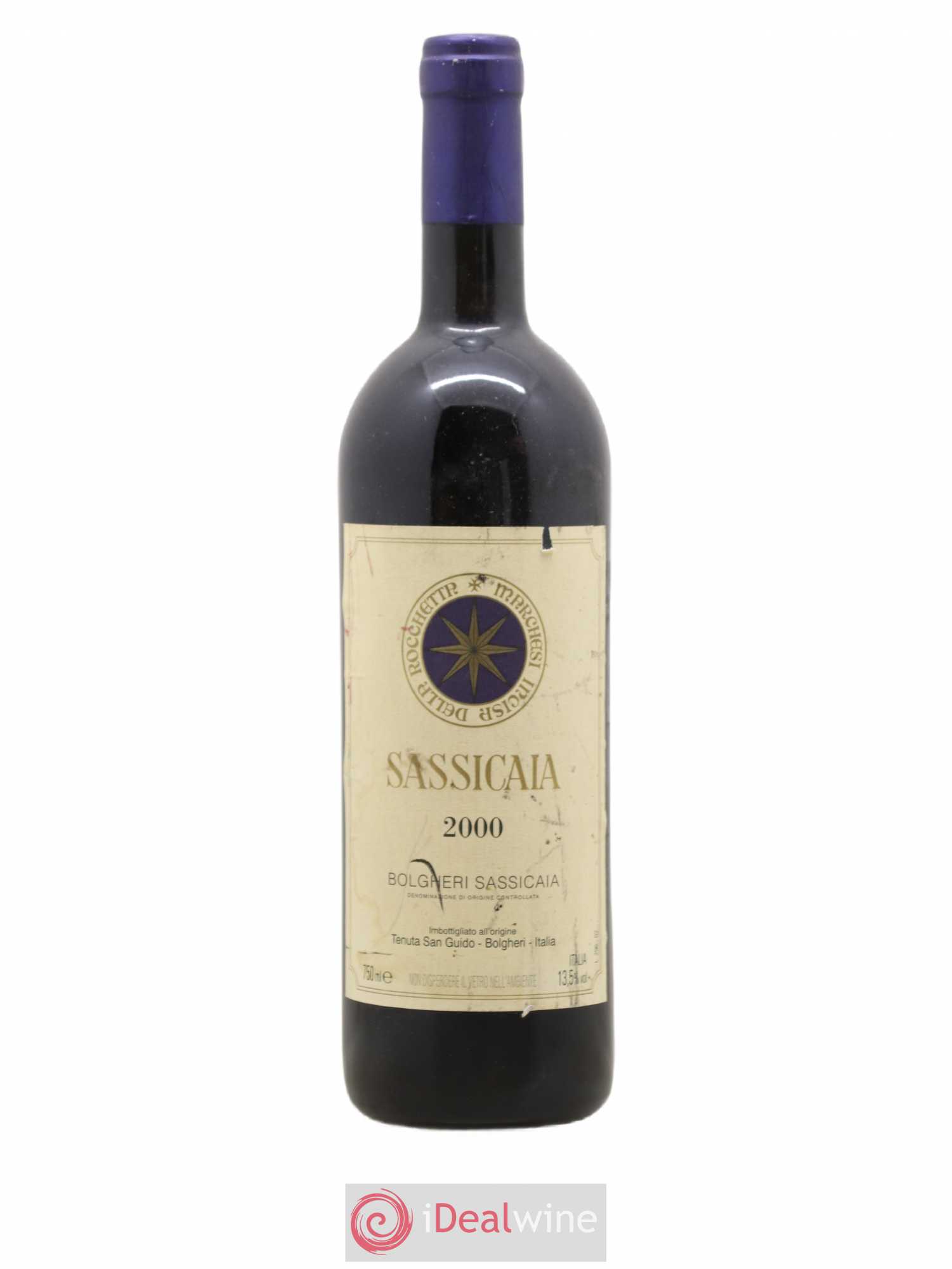 Bolgheri DOC Sassicaia Tenuta San Guido 2000 - Lot de 1 bouteille - 0