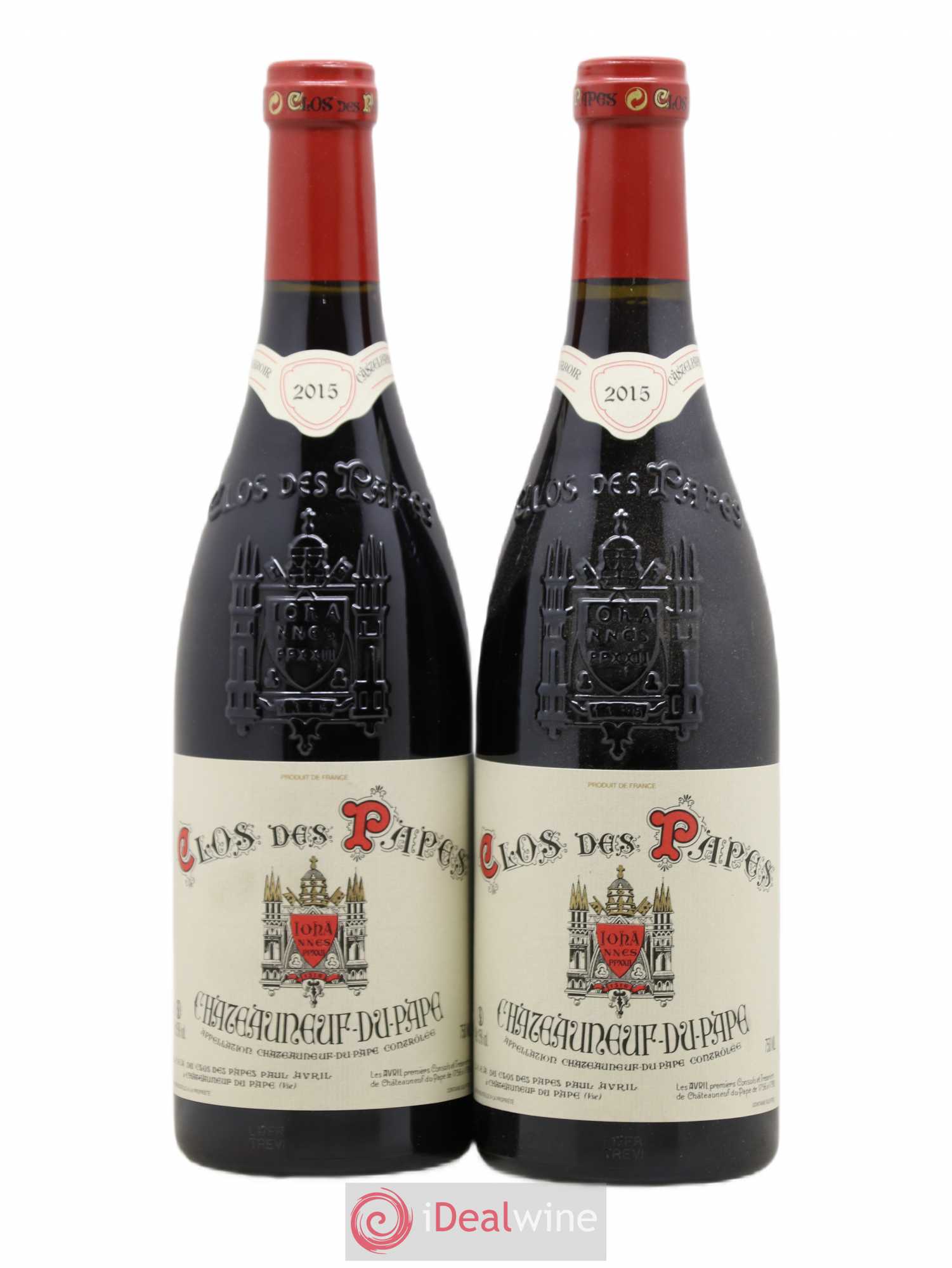 Châteauneuf-du-Pape Clos des Papes - Paul Avril 2015 - Lot de 2 bouteilles - 0